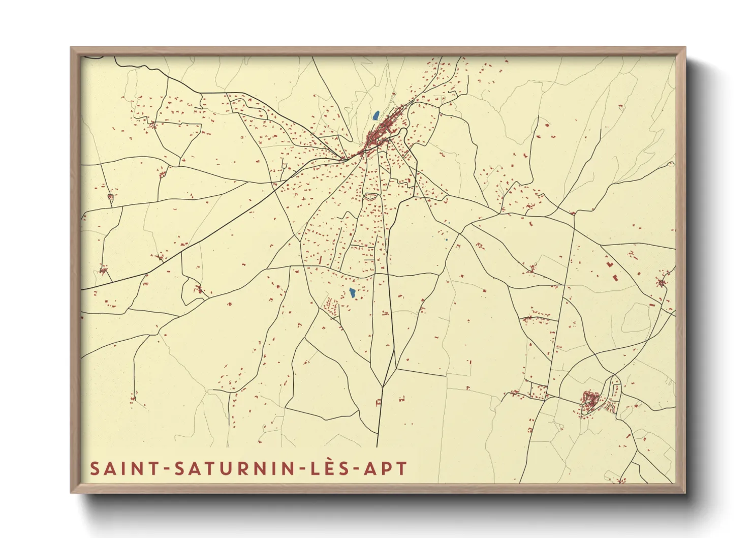 Une affiche de carte sur Saint-Saturnin-lès-Apt
