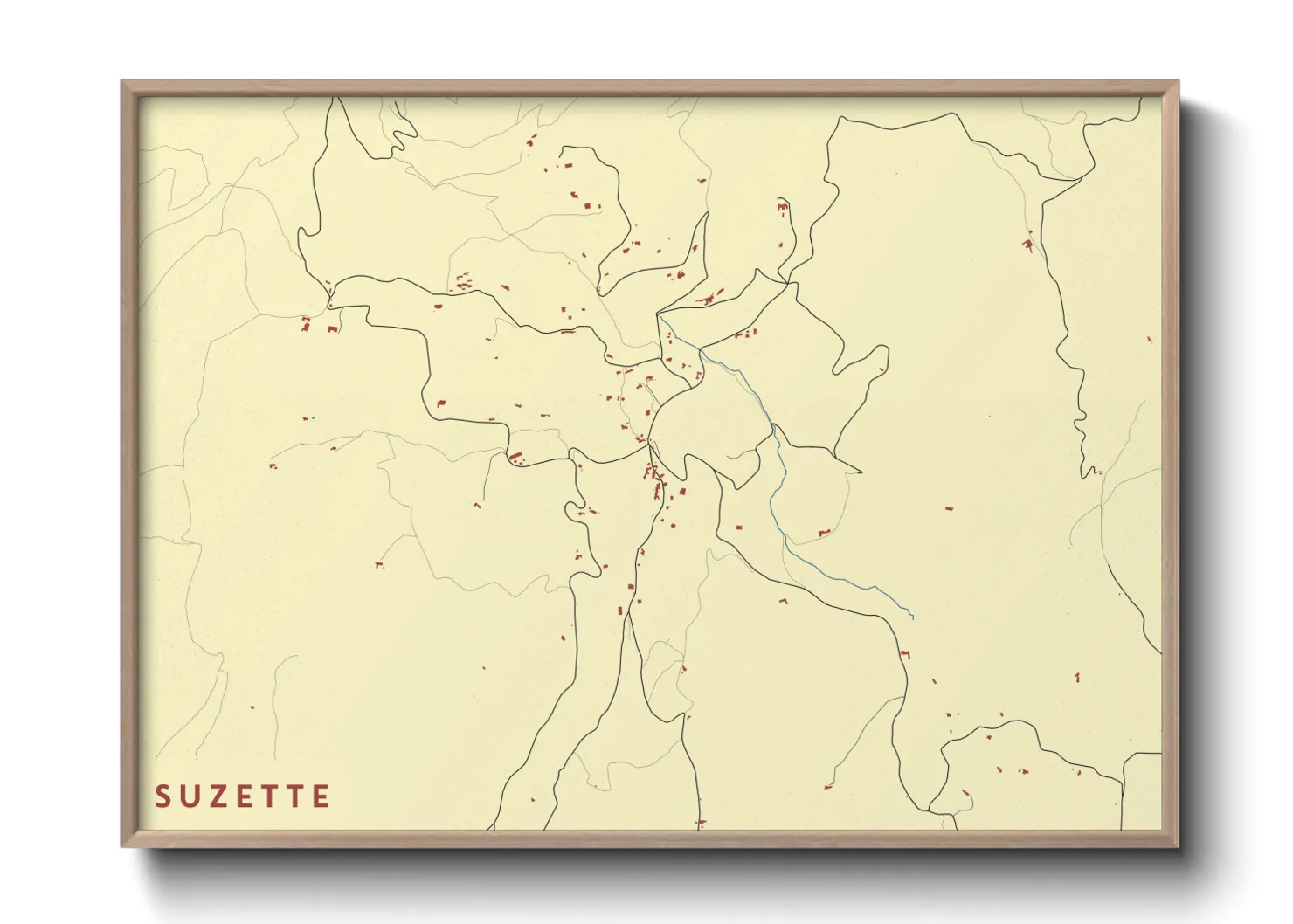 Une affiche de carte sur Suzette