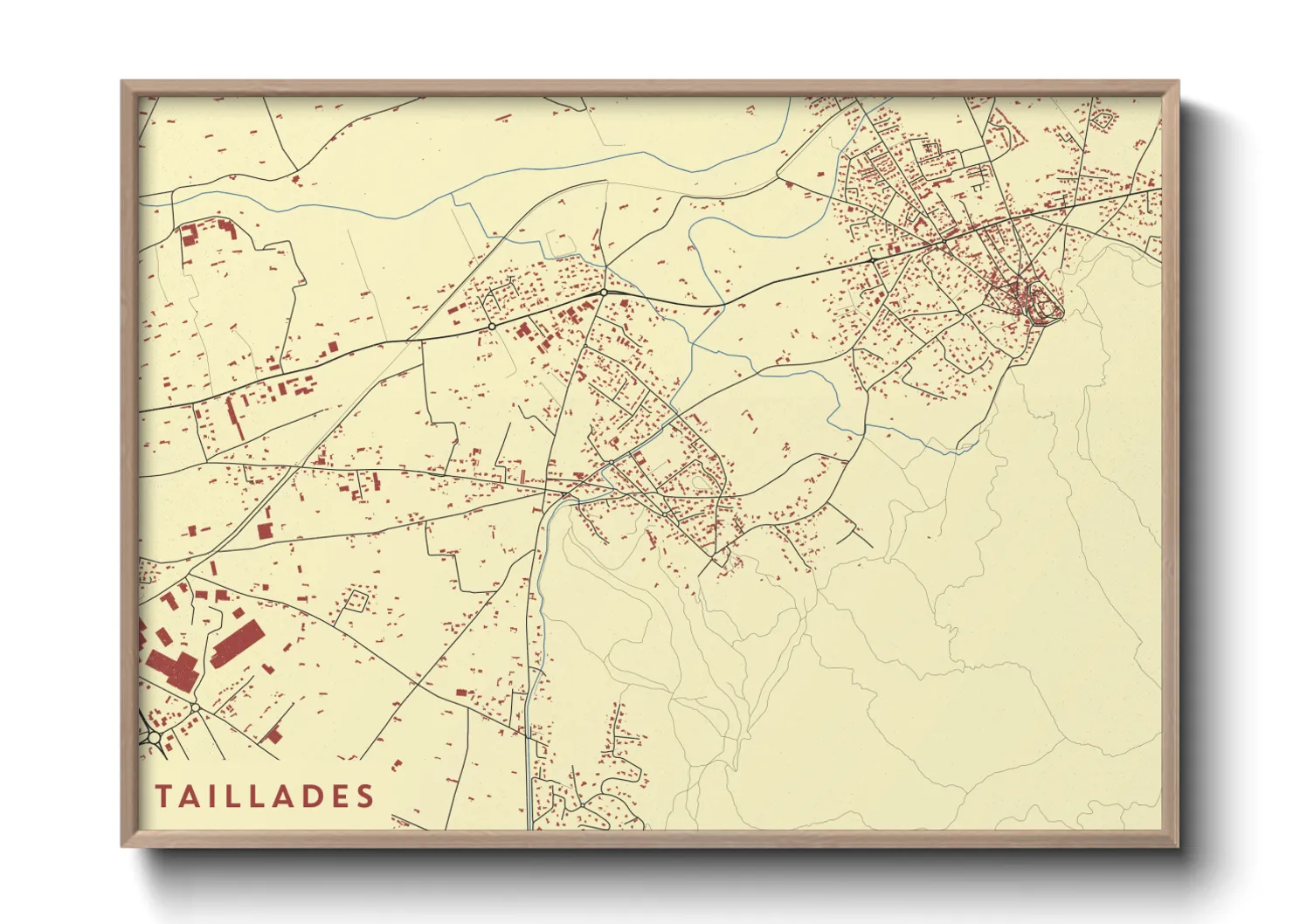 Une affiche de carte sur Taillades