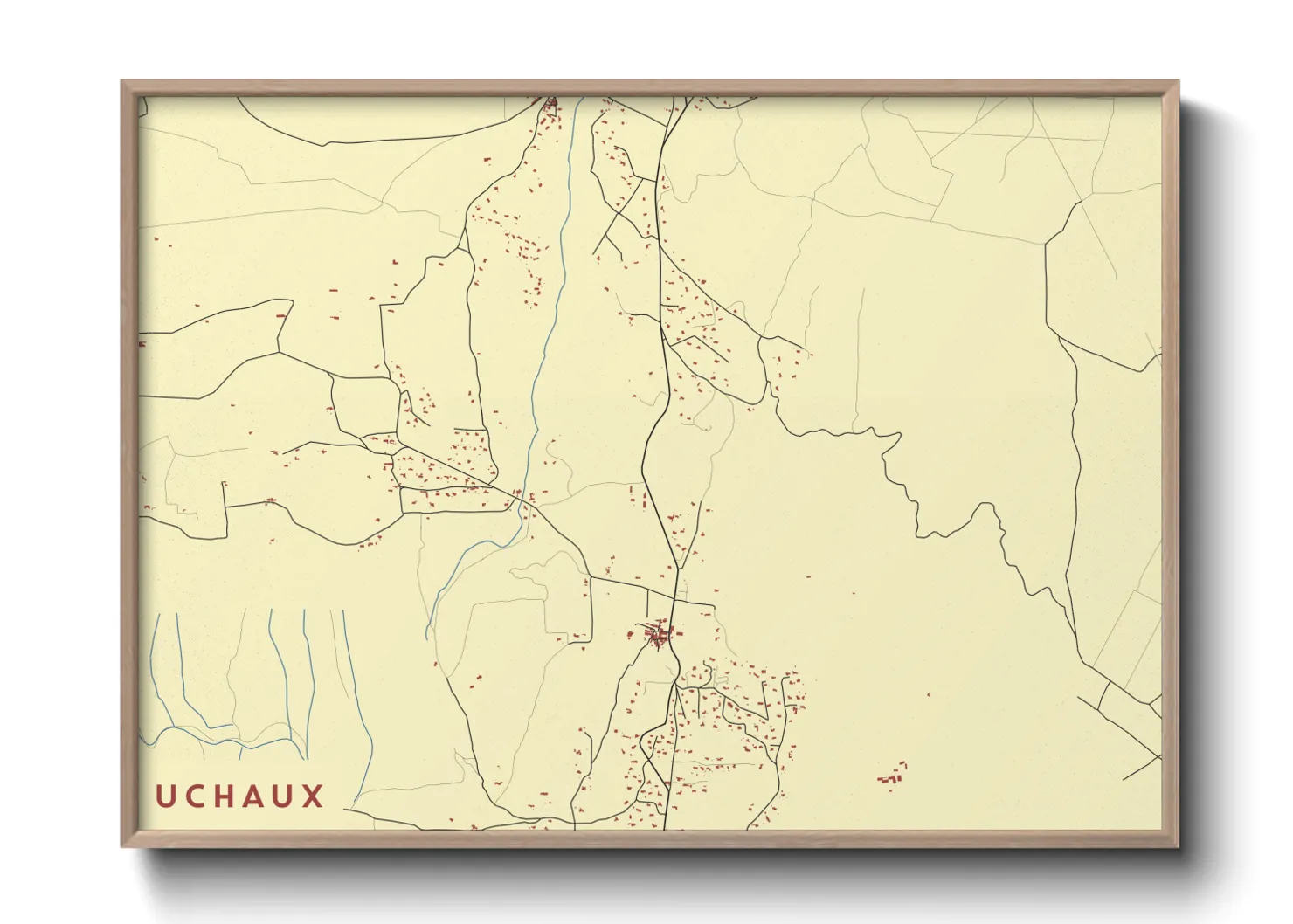 Une affiche de carte sur Uchaux