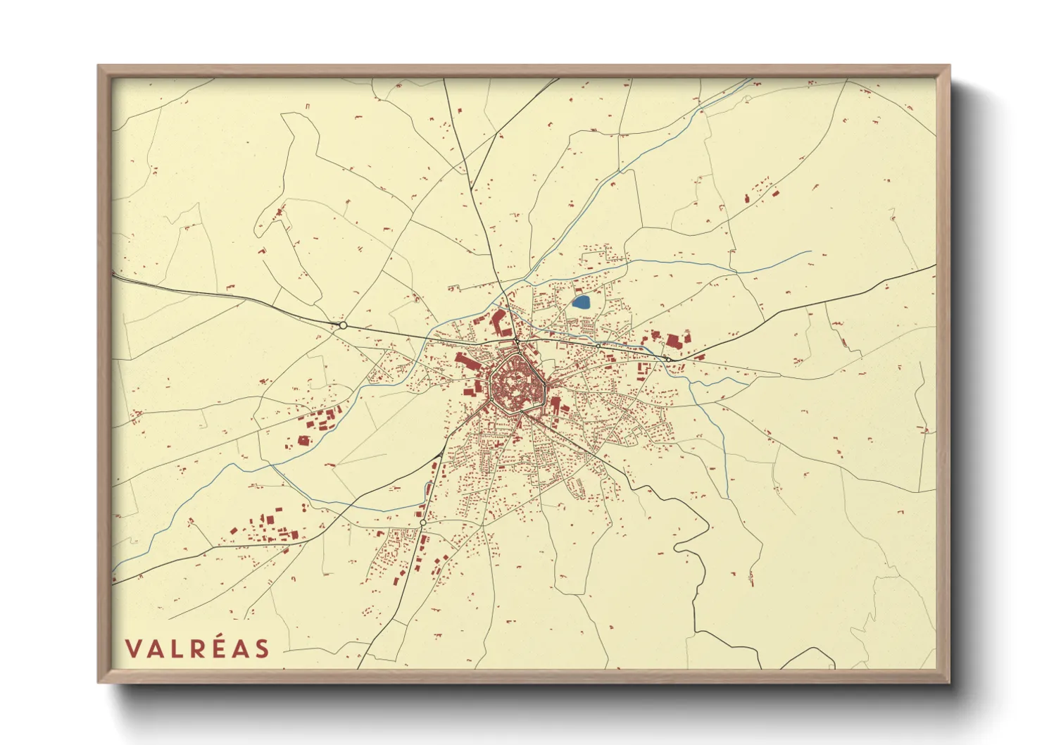 Une affiche de carte sur Valréas