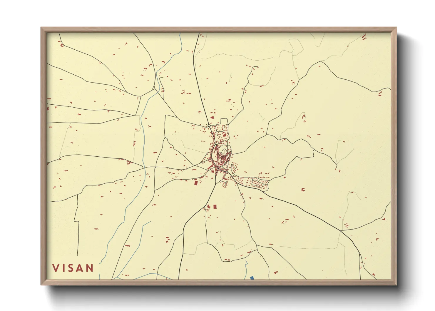 Une affiche de carte sur Visan