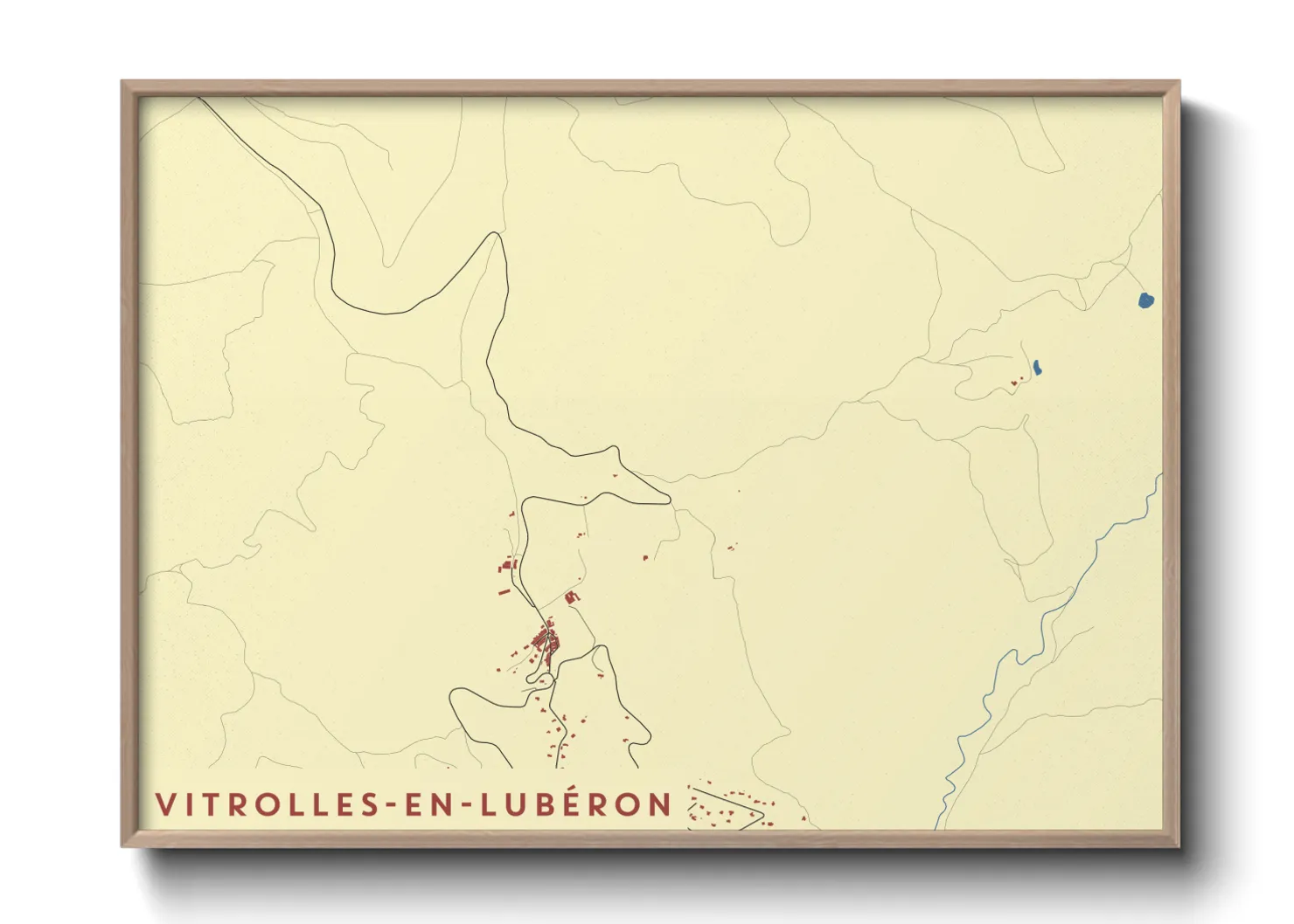 Une affiche de carte sur Vitrolles-en-Lubéron