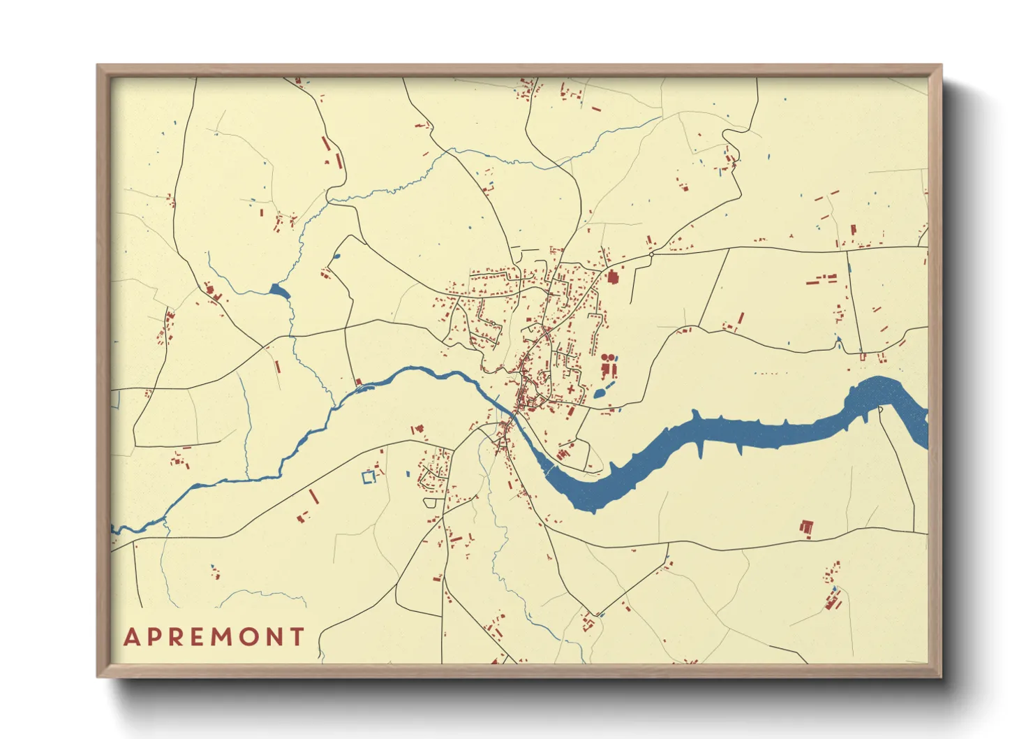 Une affiche de carte sur Apremont