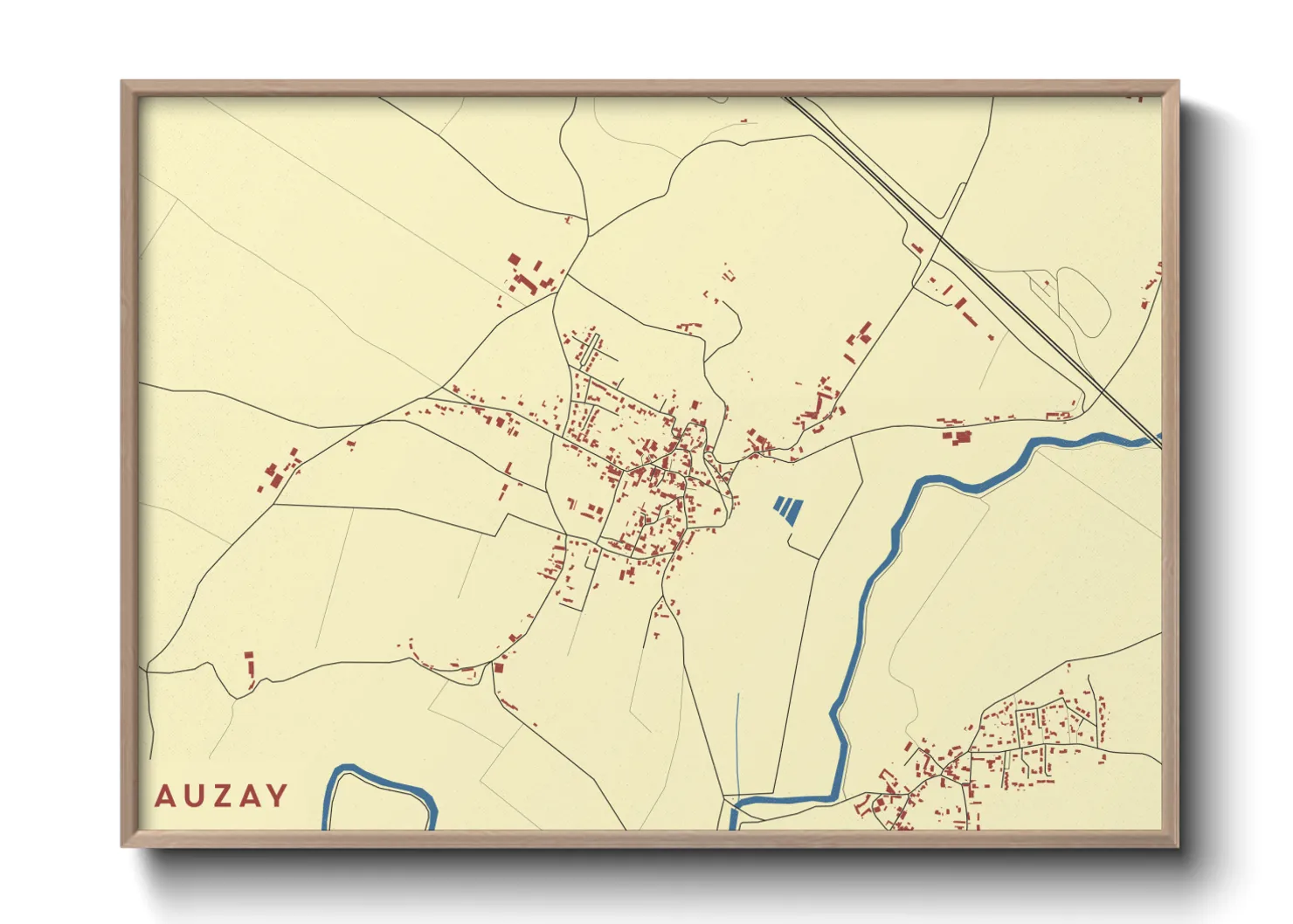 Une affiche de carte sur Auzay