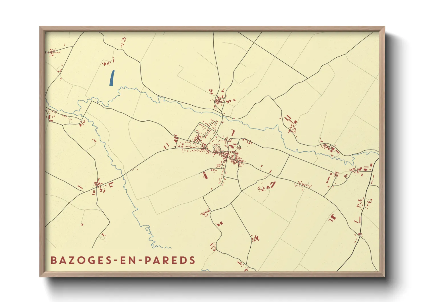 Une affiche de carte sur Bazoges-en-Pareds