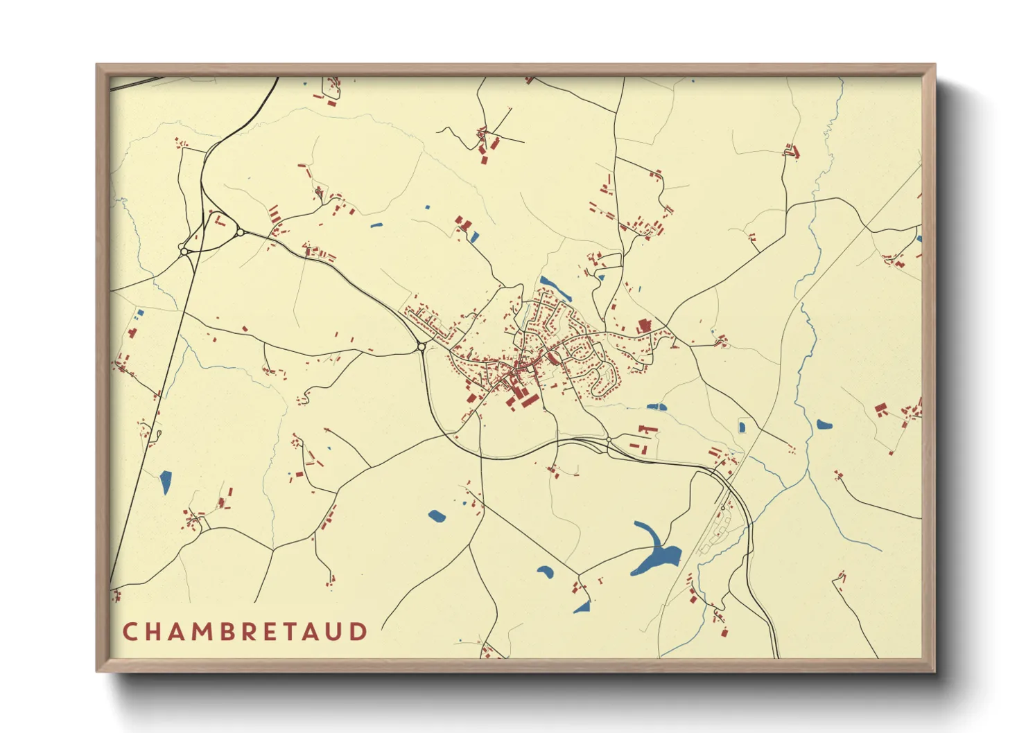 Une affiche de carte sur Chambretaud