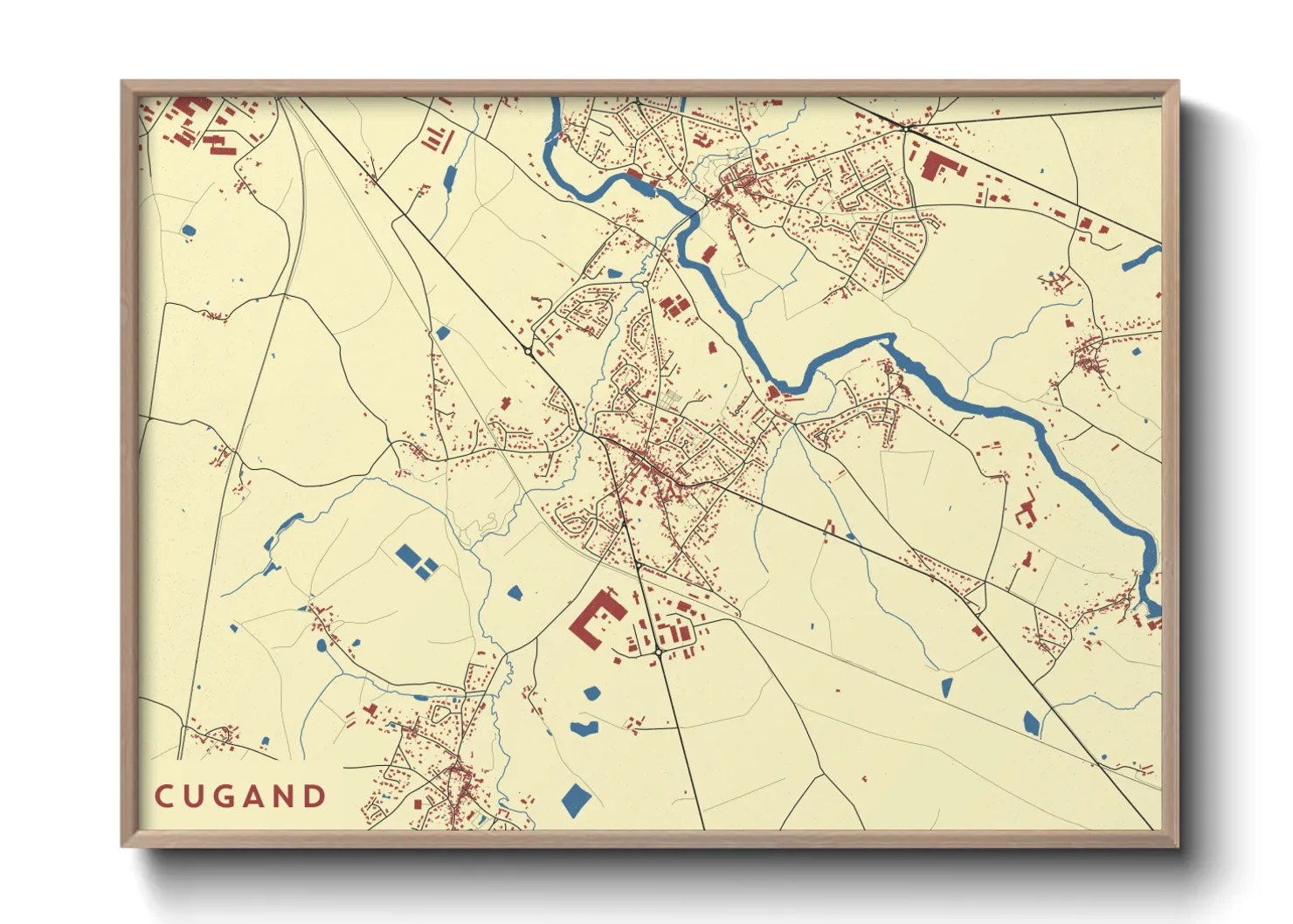 Une affiche de carte sur Cugand