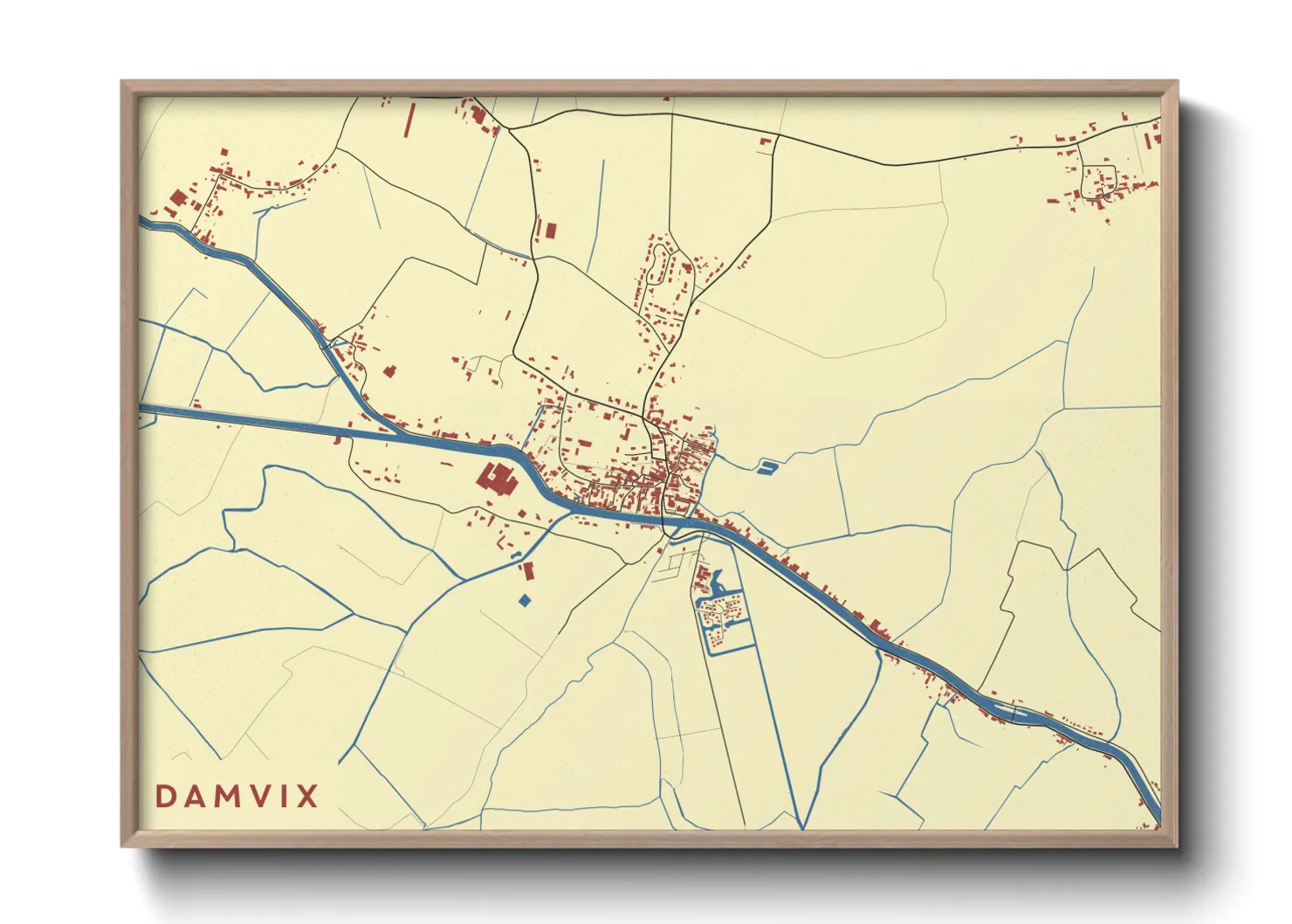 Une affiche de carte sur Damvix
