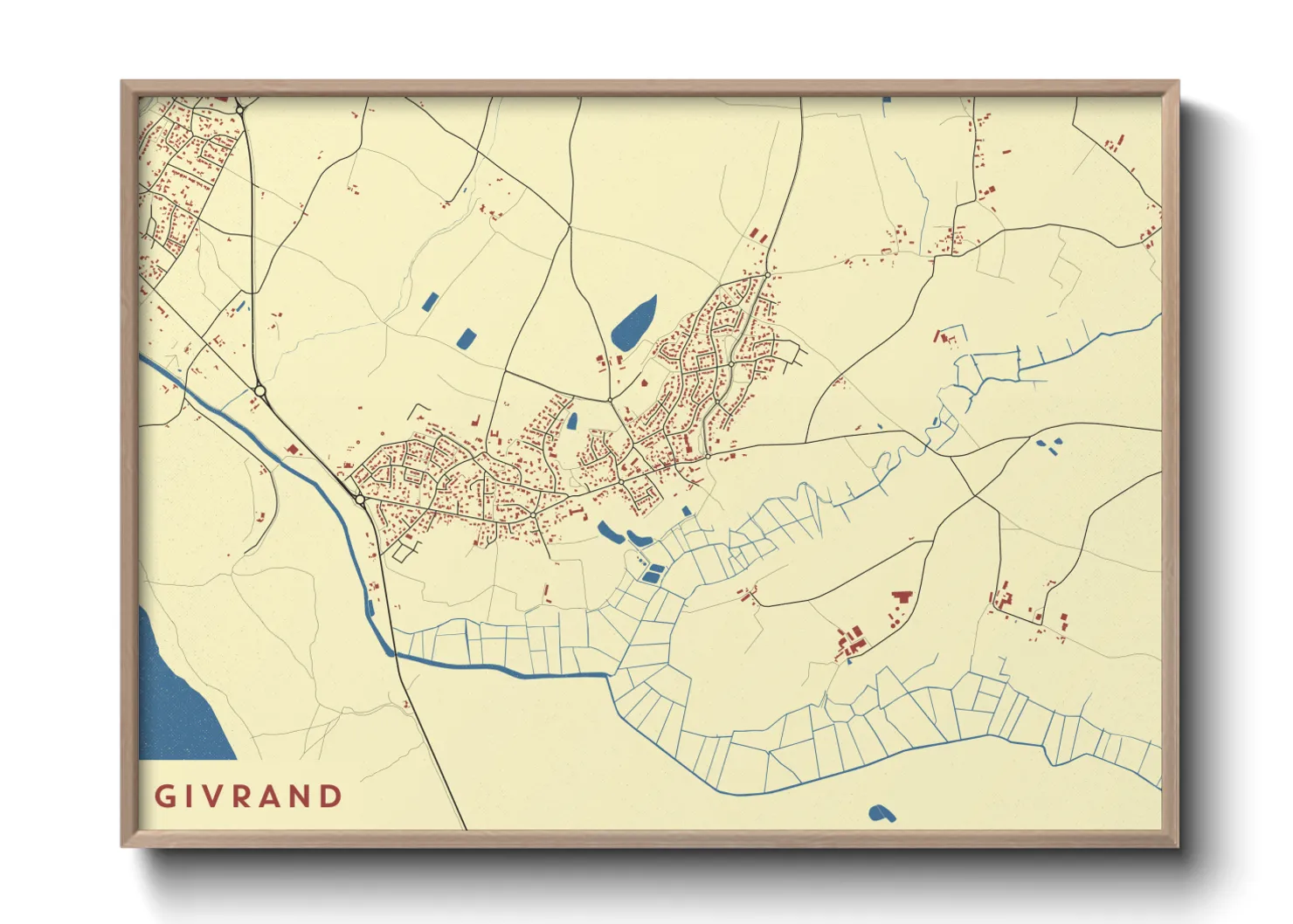 Une affiche de carte sur Givrand