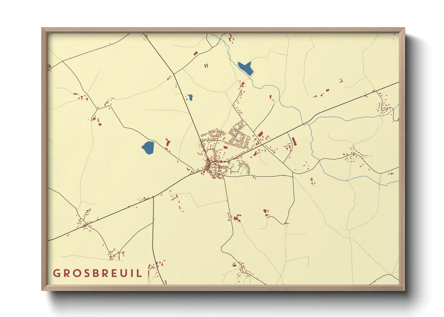 Une affiche de carte sur Grosbreuil