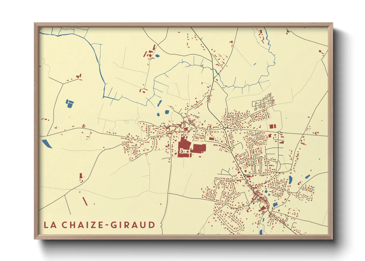 Une affiche de carte sur La Chaize-Giraud