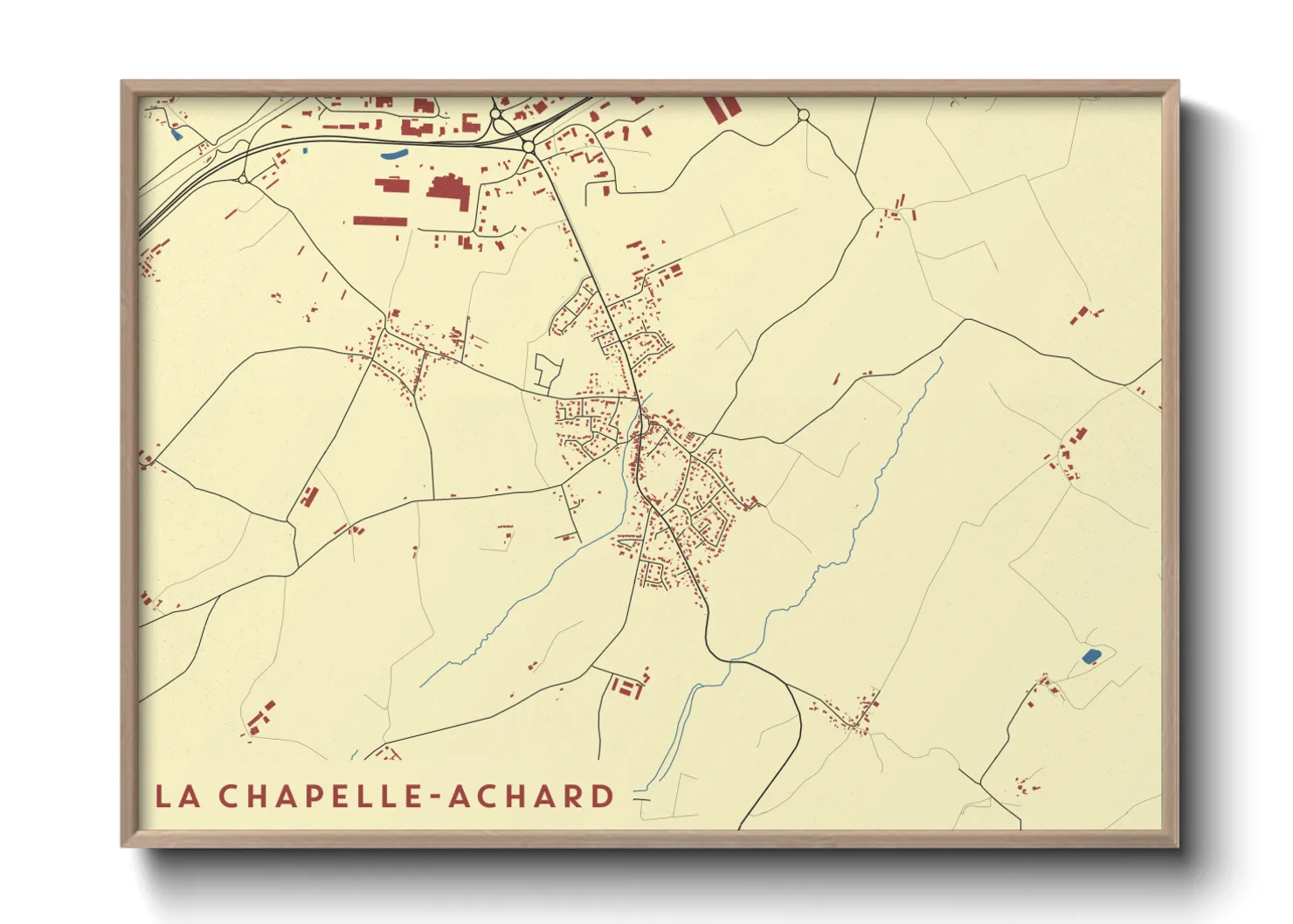 Une affiche de carte sur La Chapelle-Achard