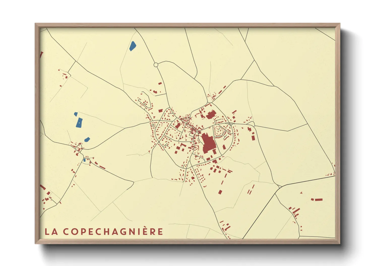 Une affiche de carte sur La Copechagnière