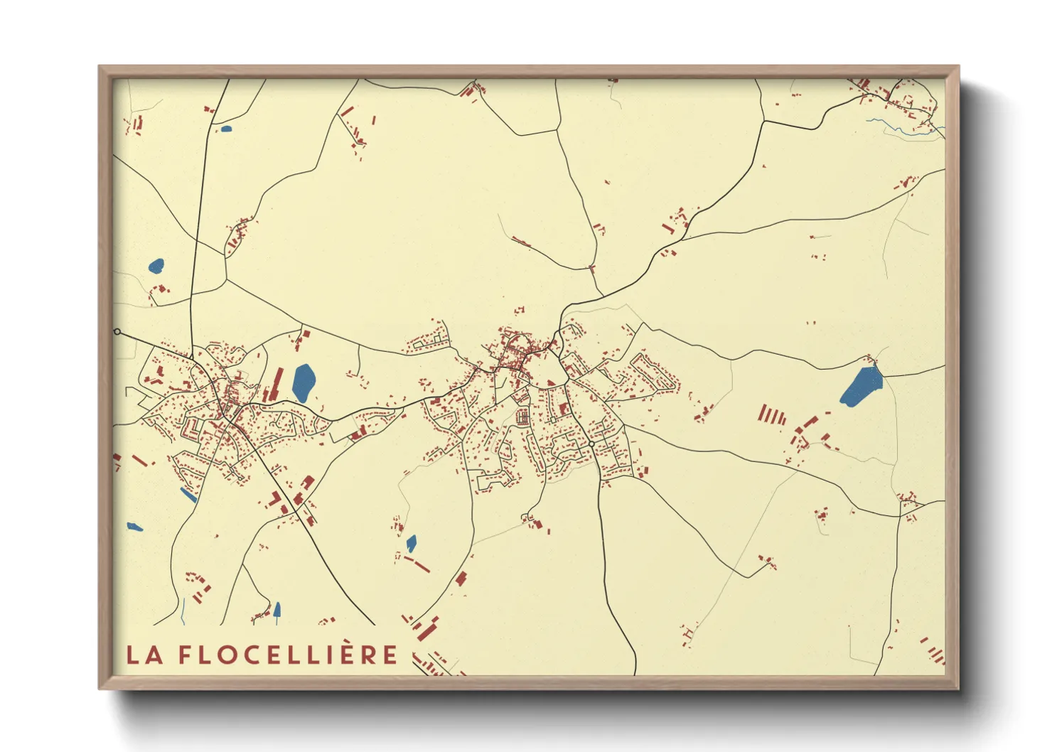 Une affiche de carte sur La Flocellière