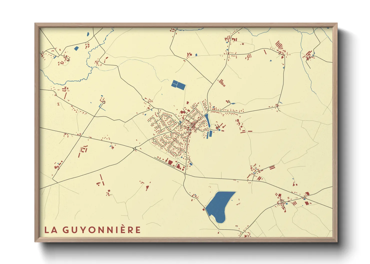 Une affiche de carte sur La Guyonnière