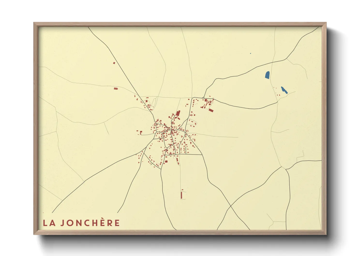Une affiche de carte sur La Jonchère