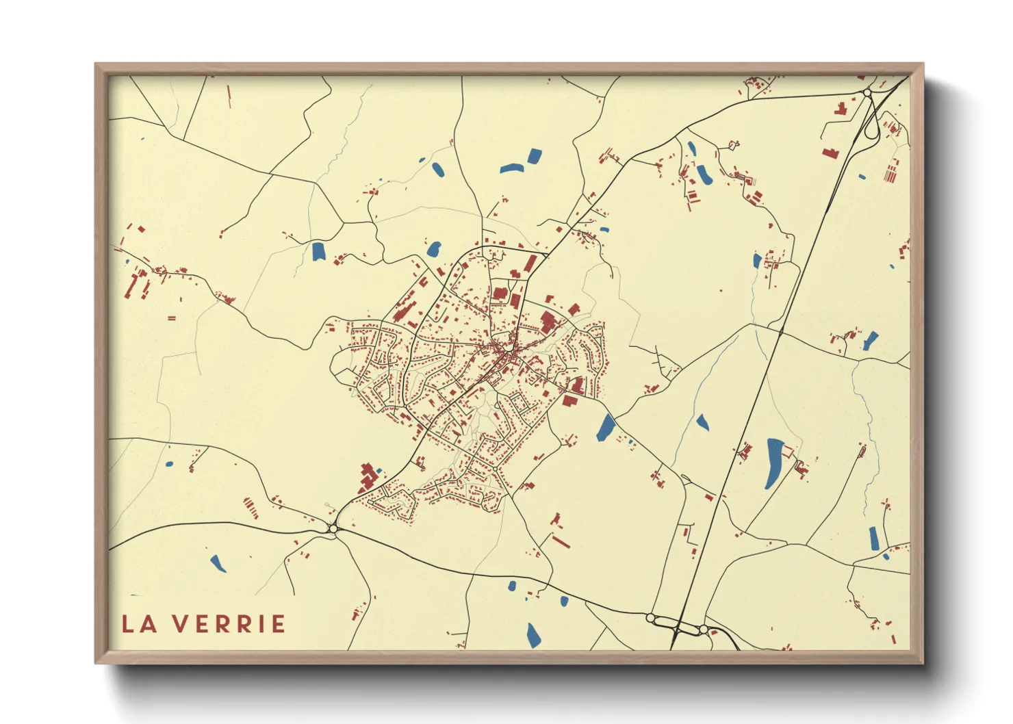 Une affiche de carte sur La Verrie