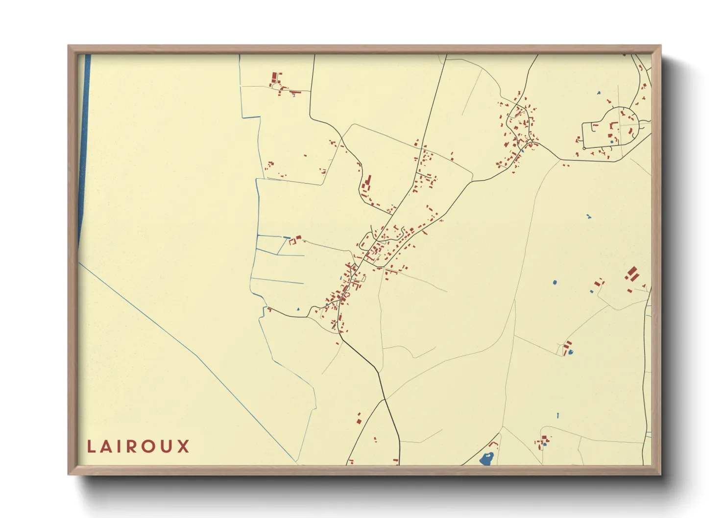 Une affiche de carte sur Lairoux