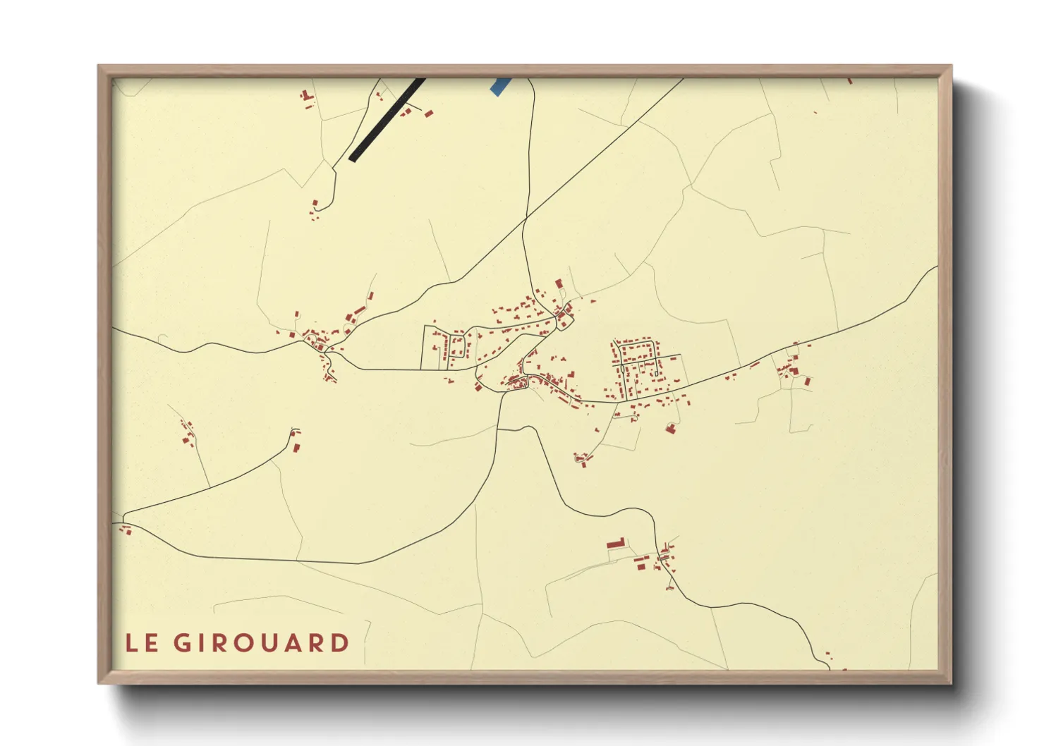 Une affiche de carte sur Le Girouard