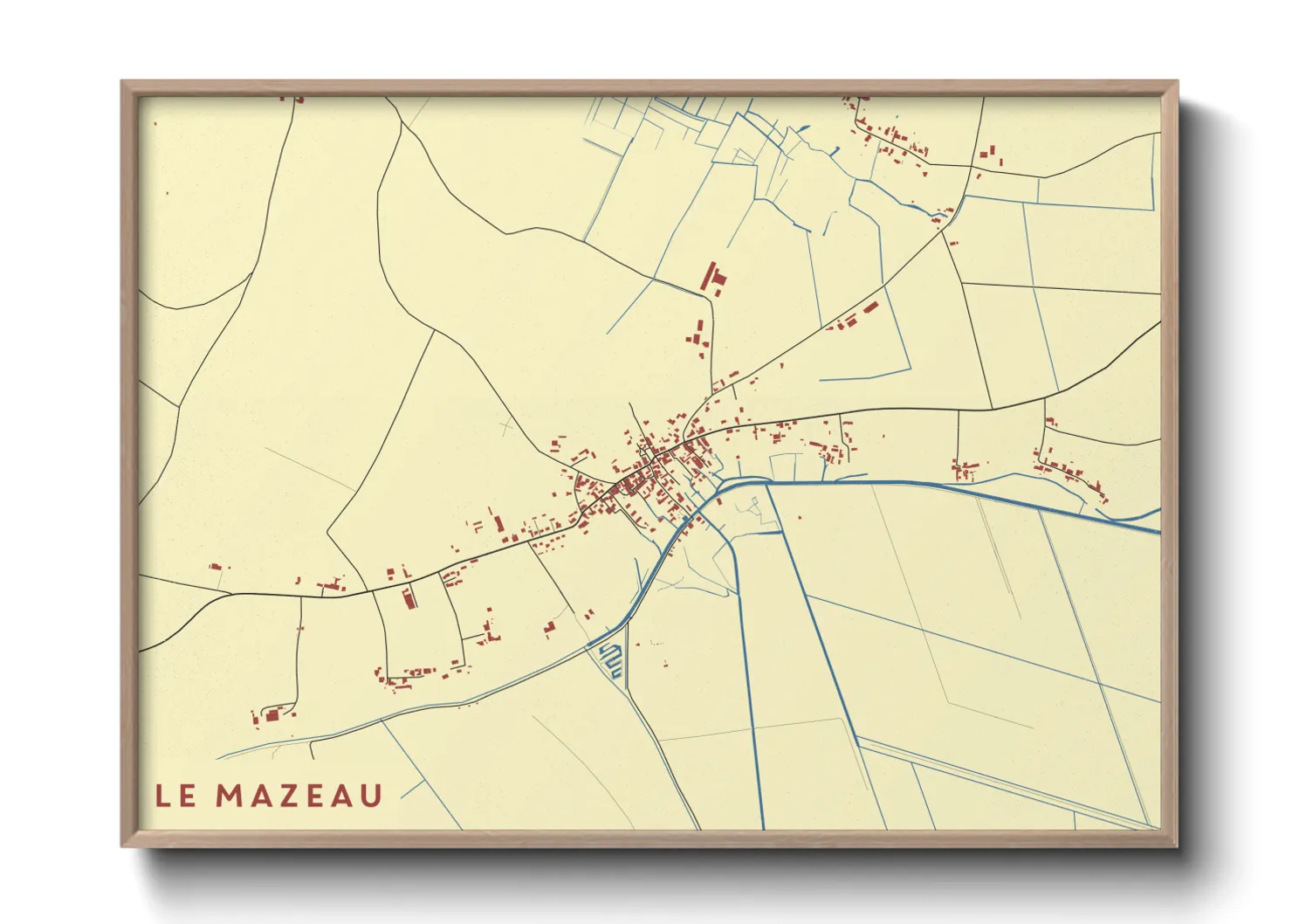 Une affiche de carte sur Le Mazeau