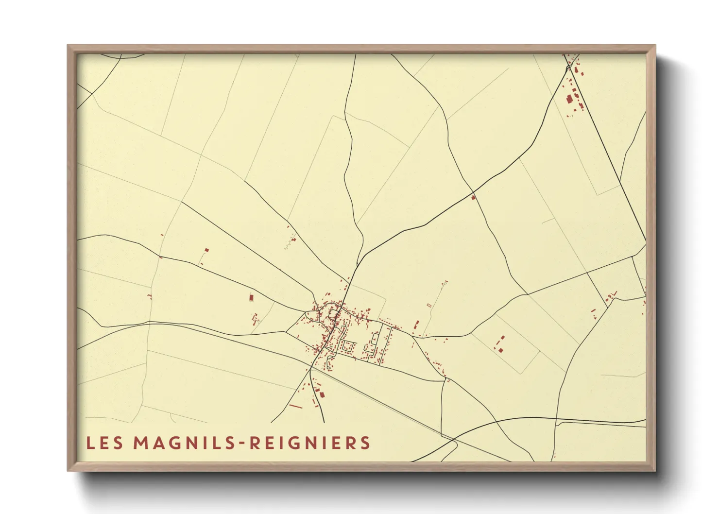 Une affiche de carte sur Les Magnils-Reigniers