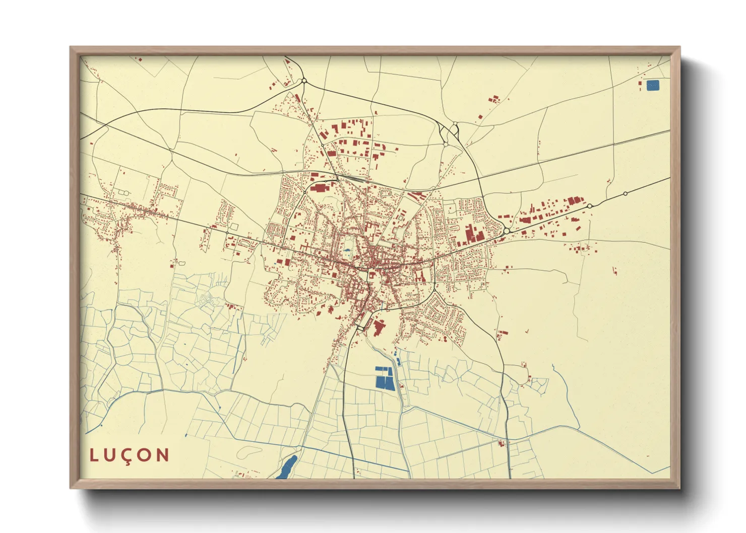 Une affiche de carte sur Luçon