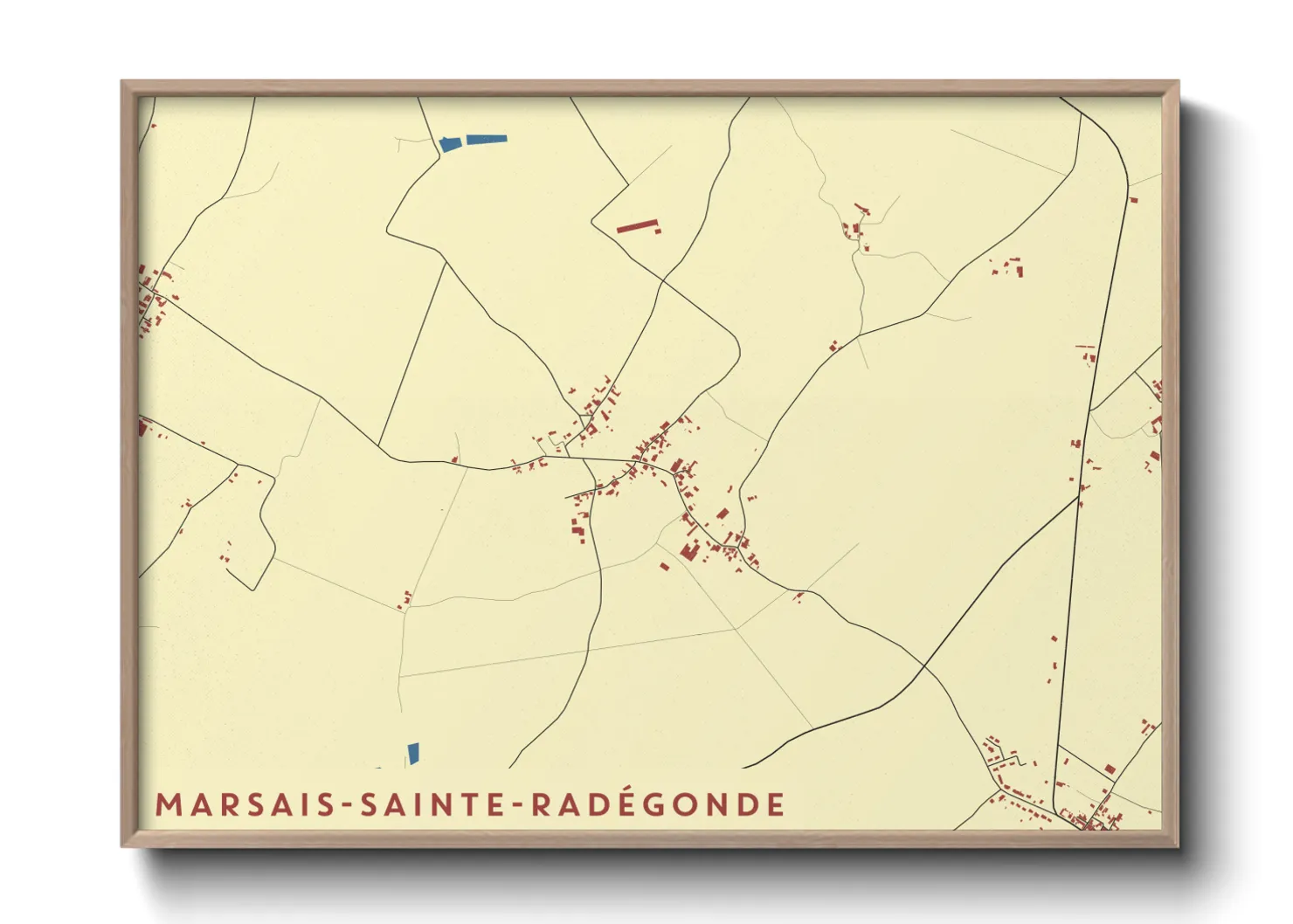 Une affiche de carte sur Marsais-Sainte-Radégonde