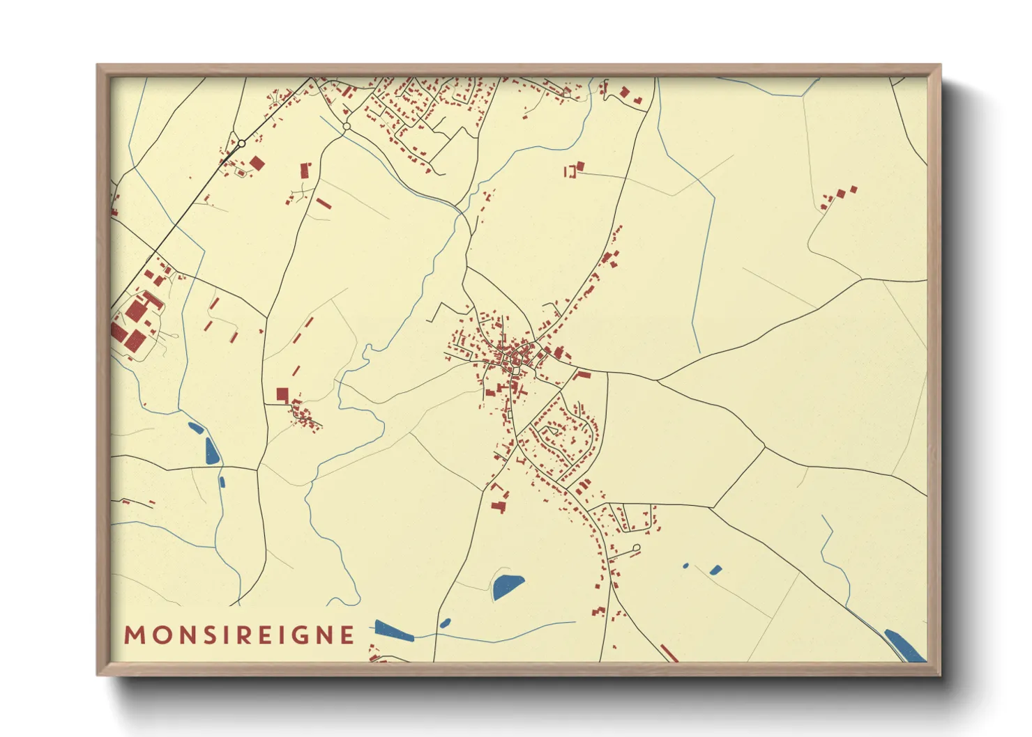 Une affiche de carte sur Monsireigne