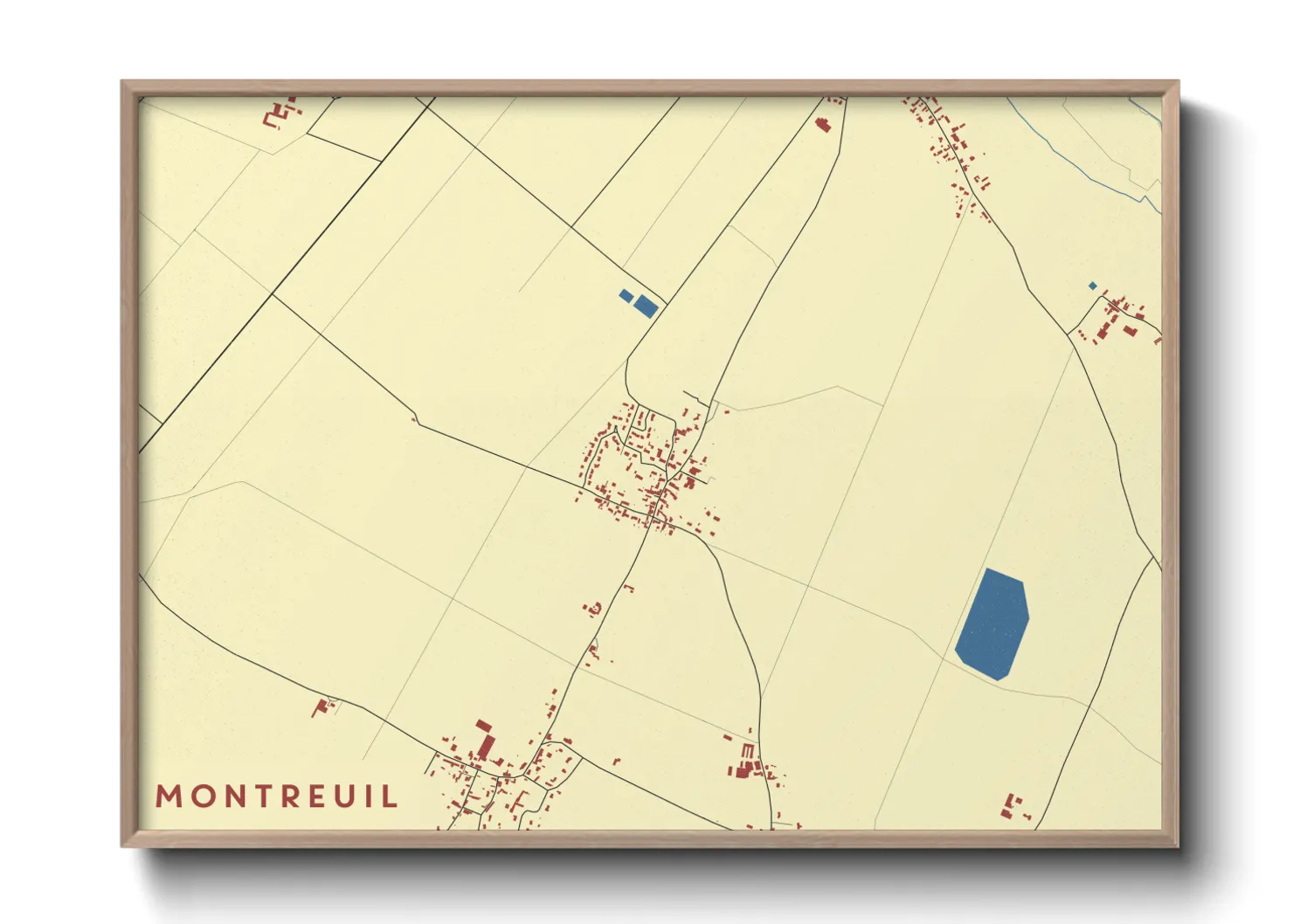 Une affiche de carte sur Montreuil