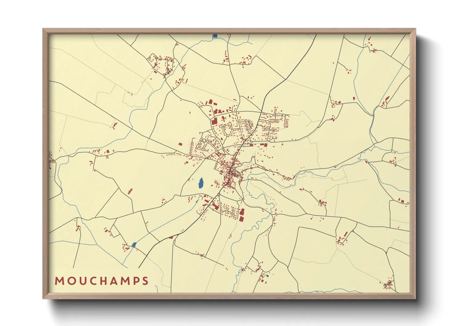 Une affiche de carte sur Mouchamps