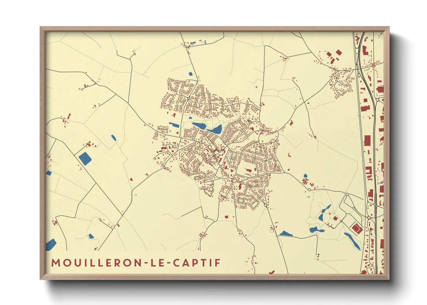 Une affiche de carte sur Mouilleron-le-Captif