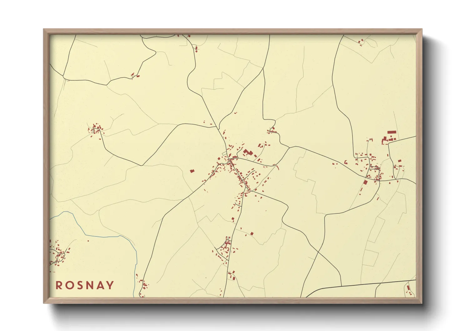 Une affiche de carte sur Rosnay