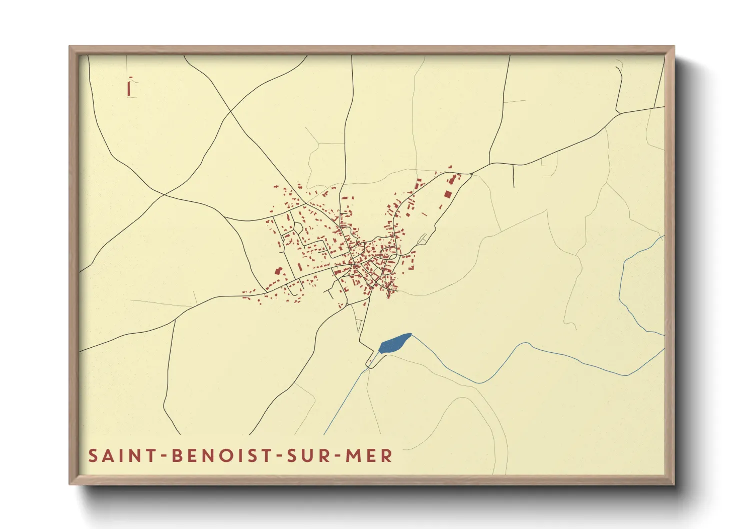 Une affiche de carte sur Saint-Benoist-sur-Mer