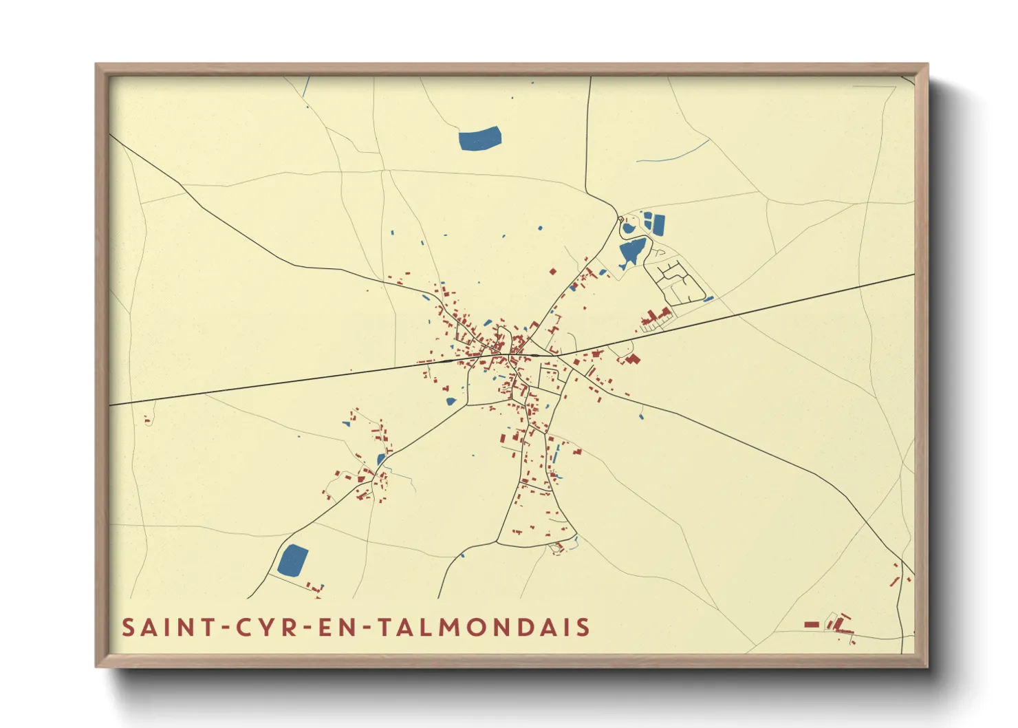 Une affiche de carte sur Saint-Cyr-en-Talmondais
