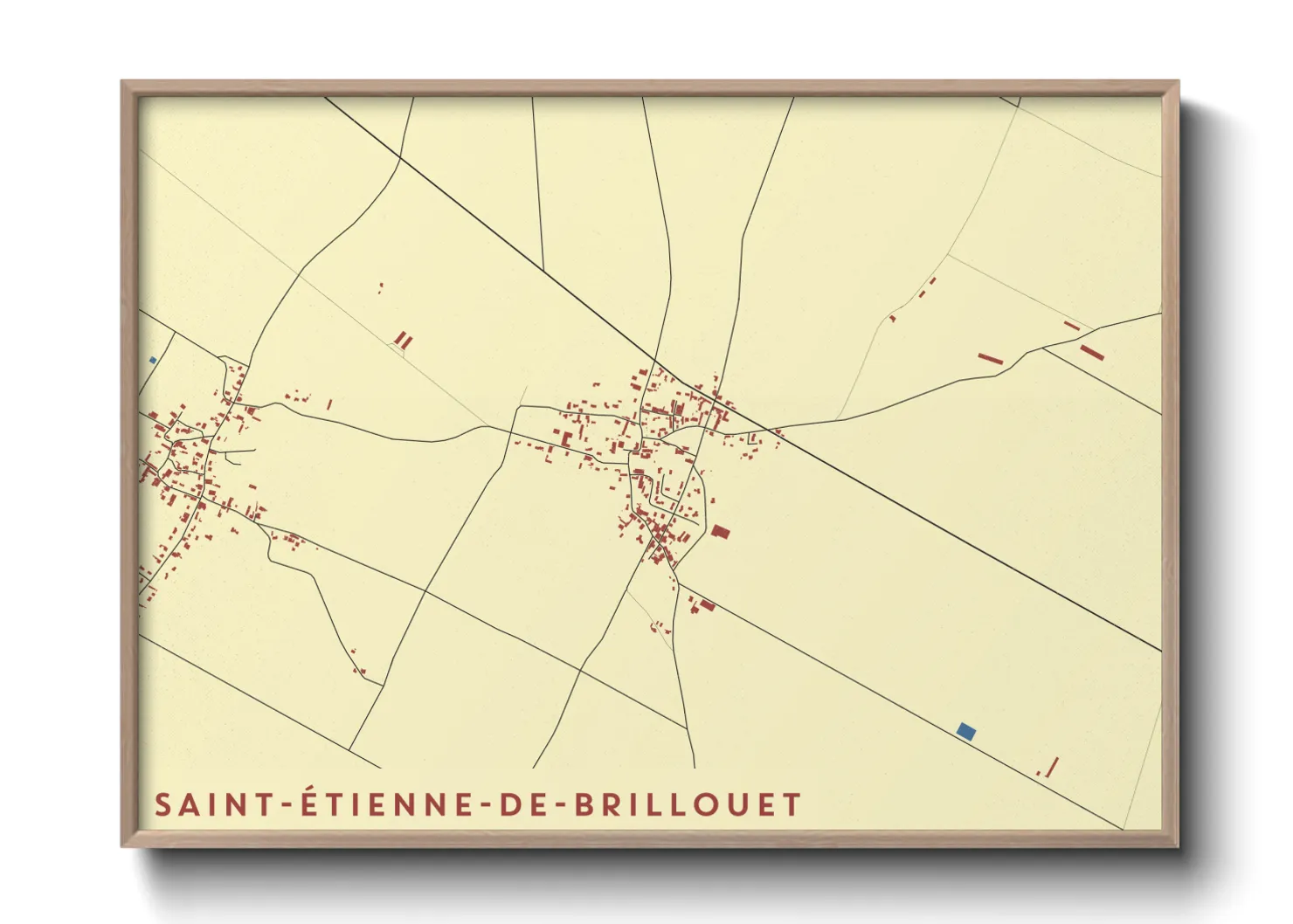 Une affiche de carte sur Saint-Étienne-de-Brillouet