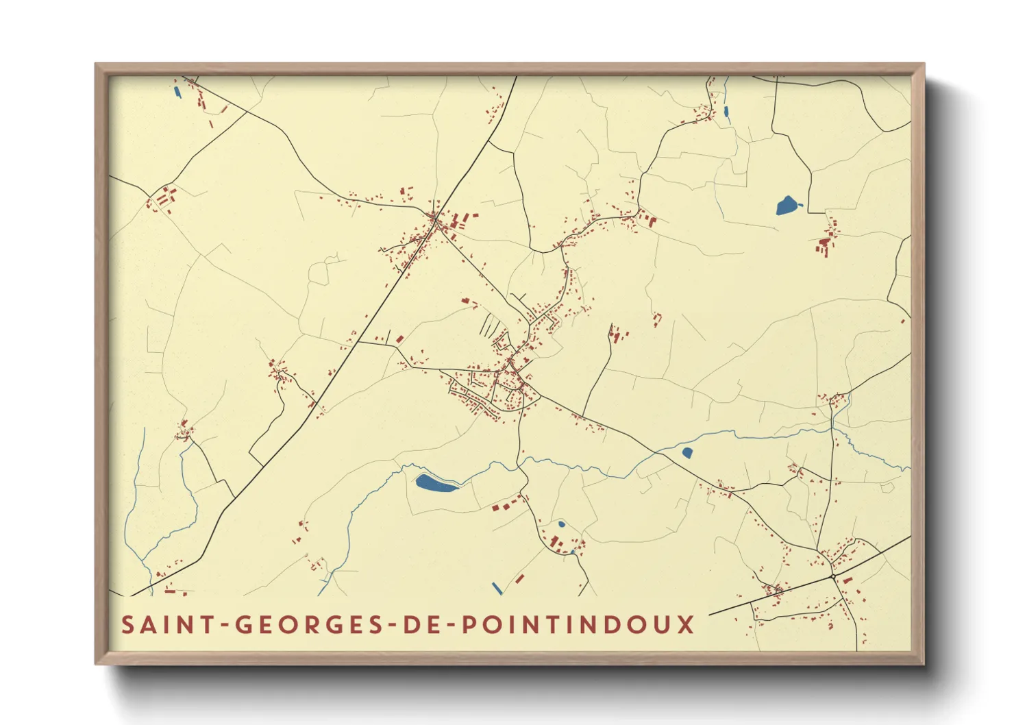 Une affiche de carte sur Saint-Georges-de-Pointindoux