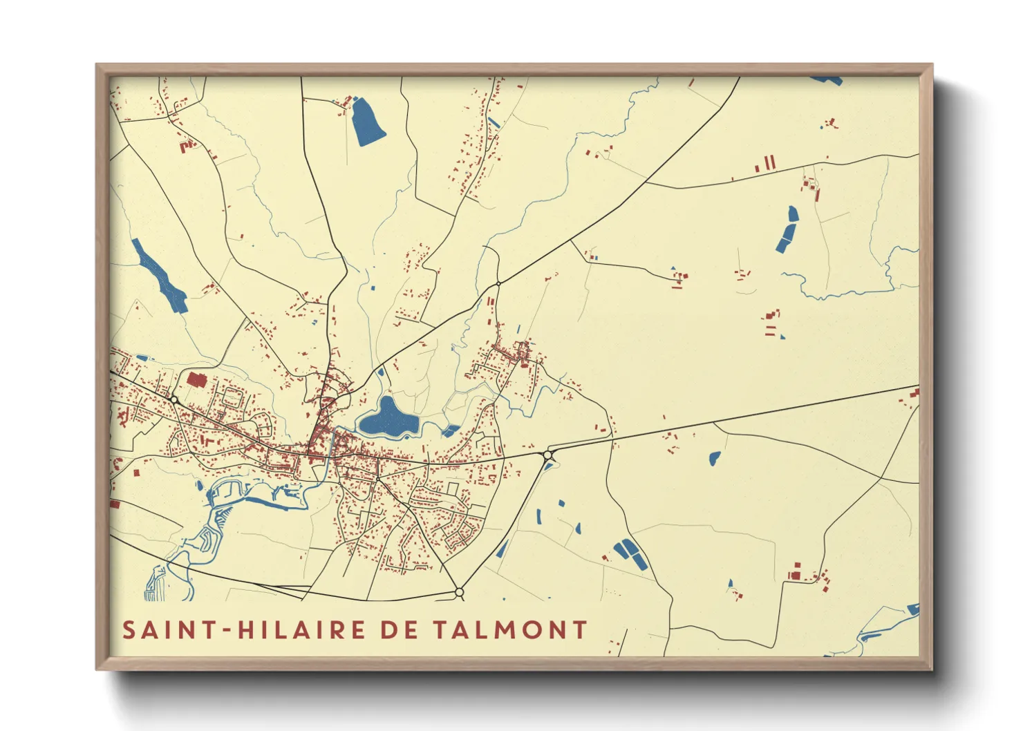 Une affiche de carte sur Saint-Hilaire de Talmont