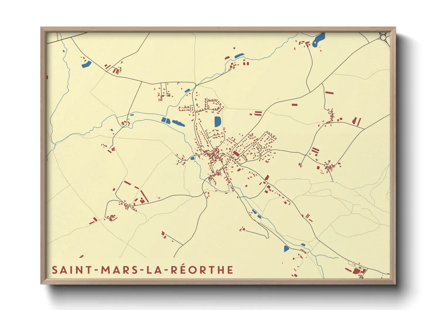 Une affiche de carte sur Saint-Mars-la-Réorthe
