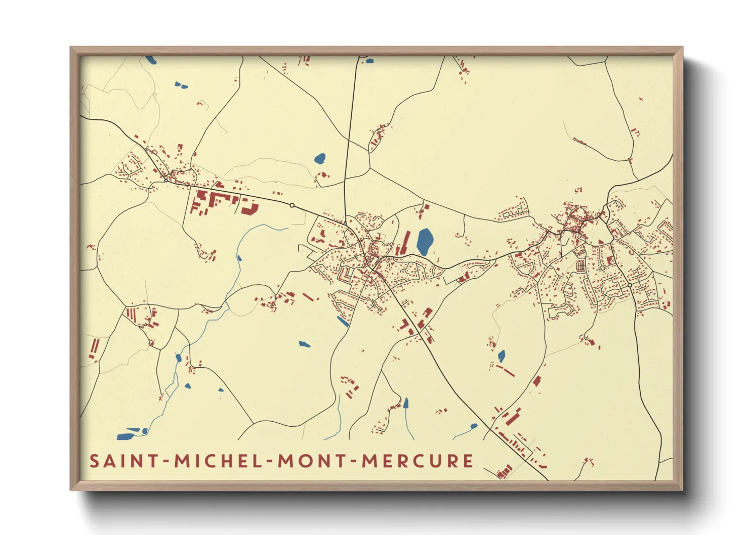 Une affiche de carte sur Saint-Michel-Mont-Mercure