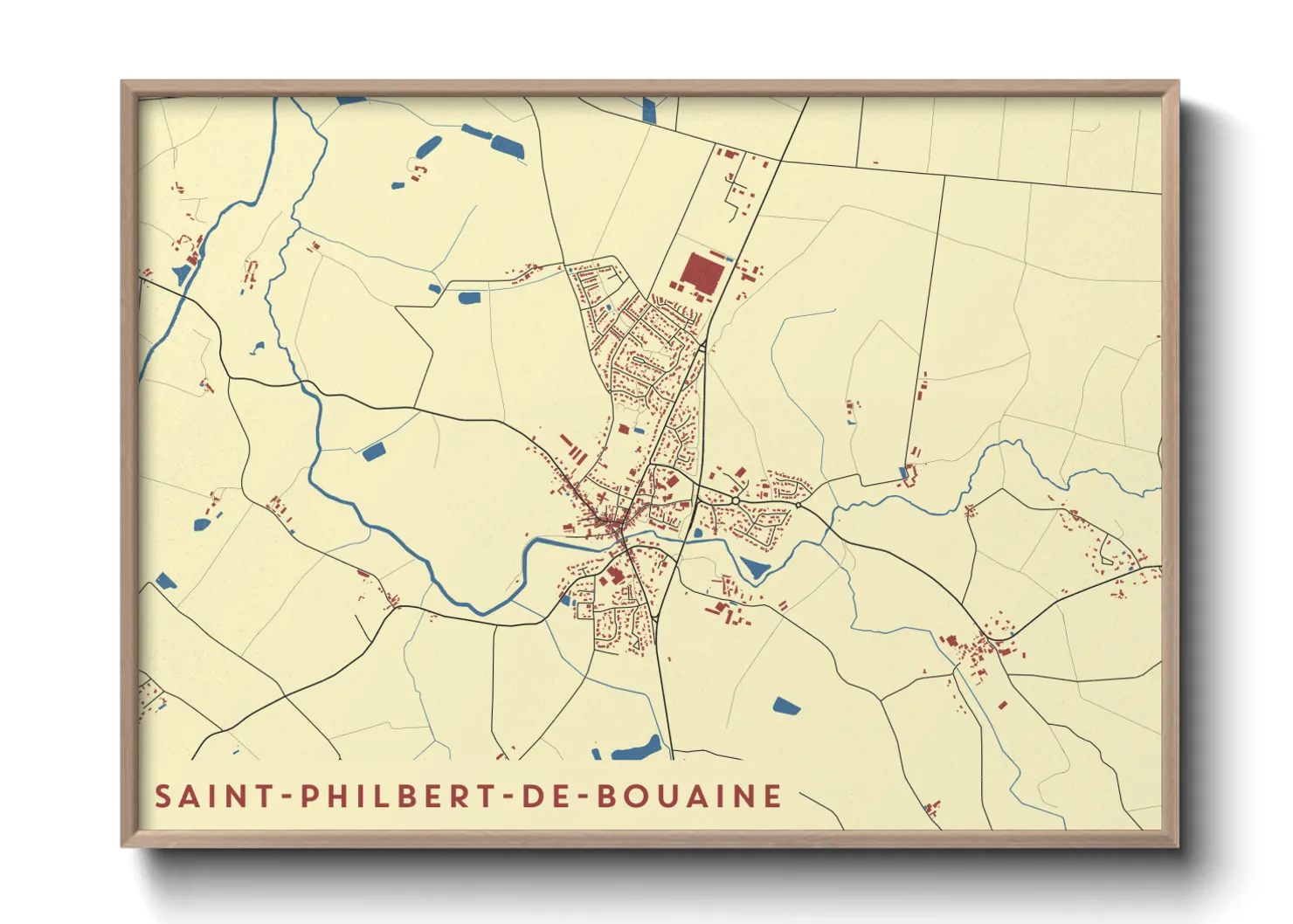 Une affiche de carte sur Saint-Philbert-de-Bouaine
