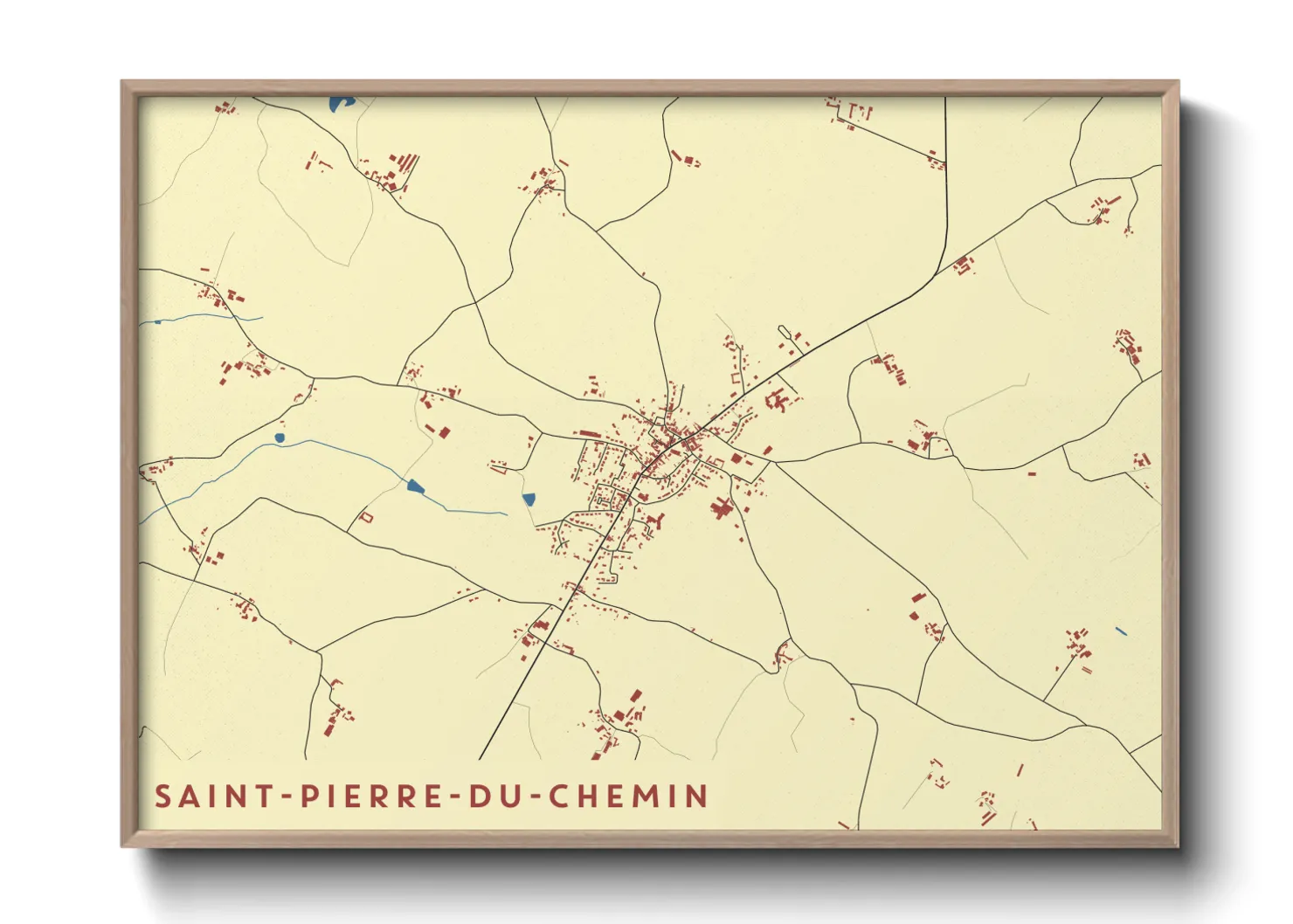 Une affiche de carte sur Saint-Pierre-du-Chemin