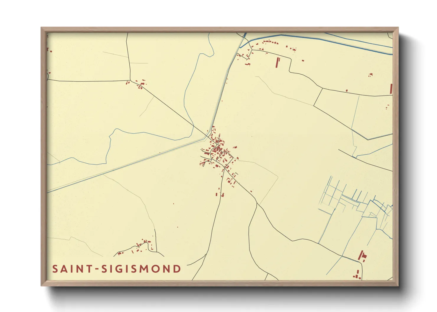 Une affiche de carte sur Saint-Sigismond