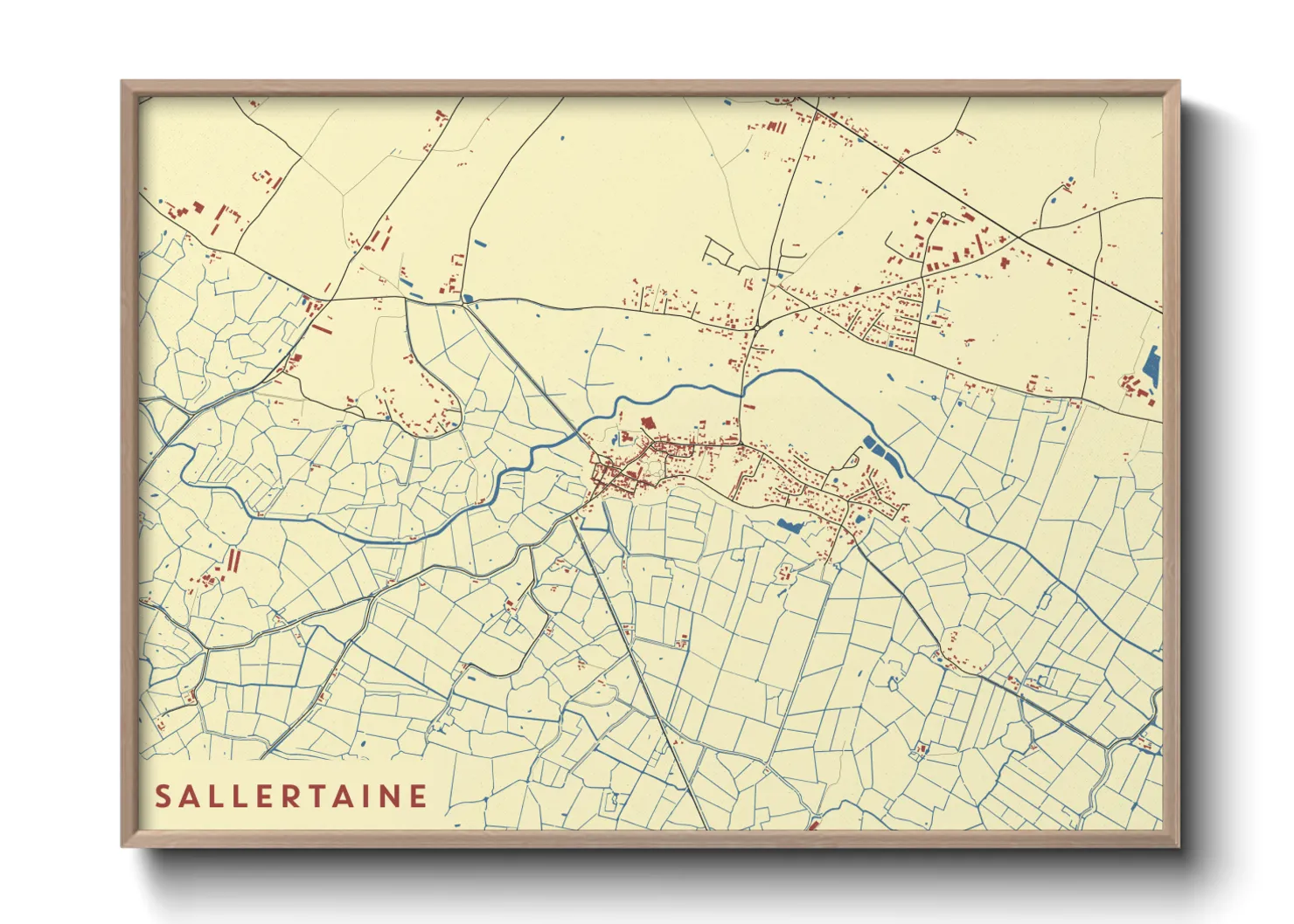 Une affiche de carte sur Sallertaine