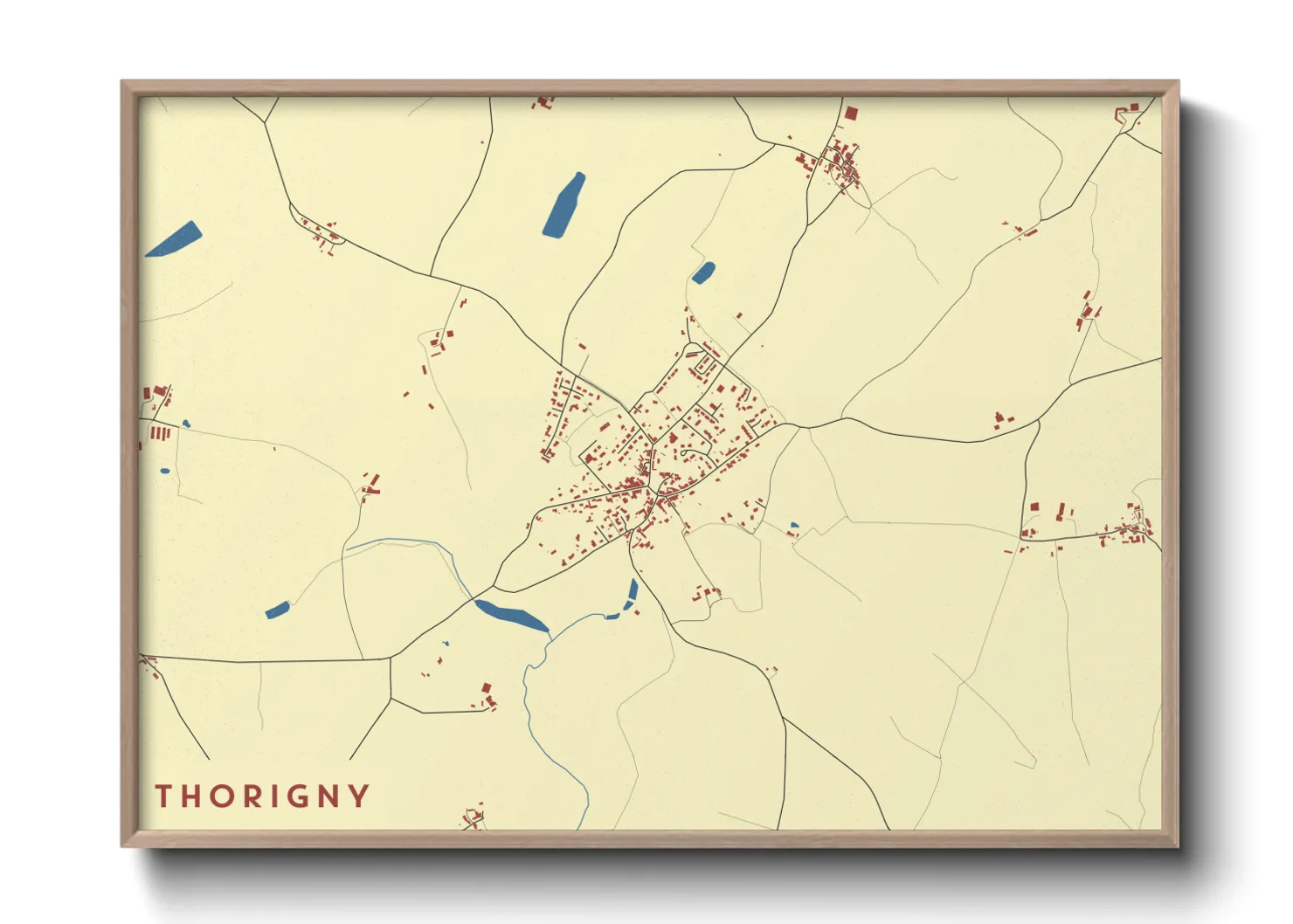 Une affiche de carte sur Thorigny