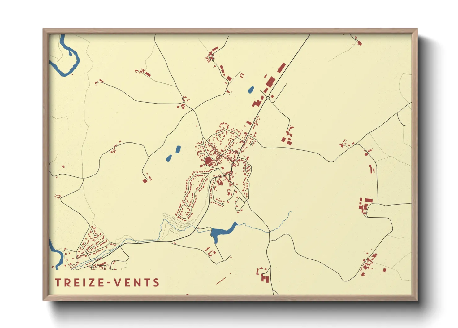 Une affiche de carte sur Treize-Vents