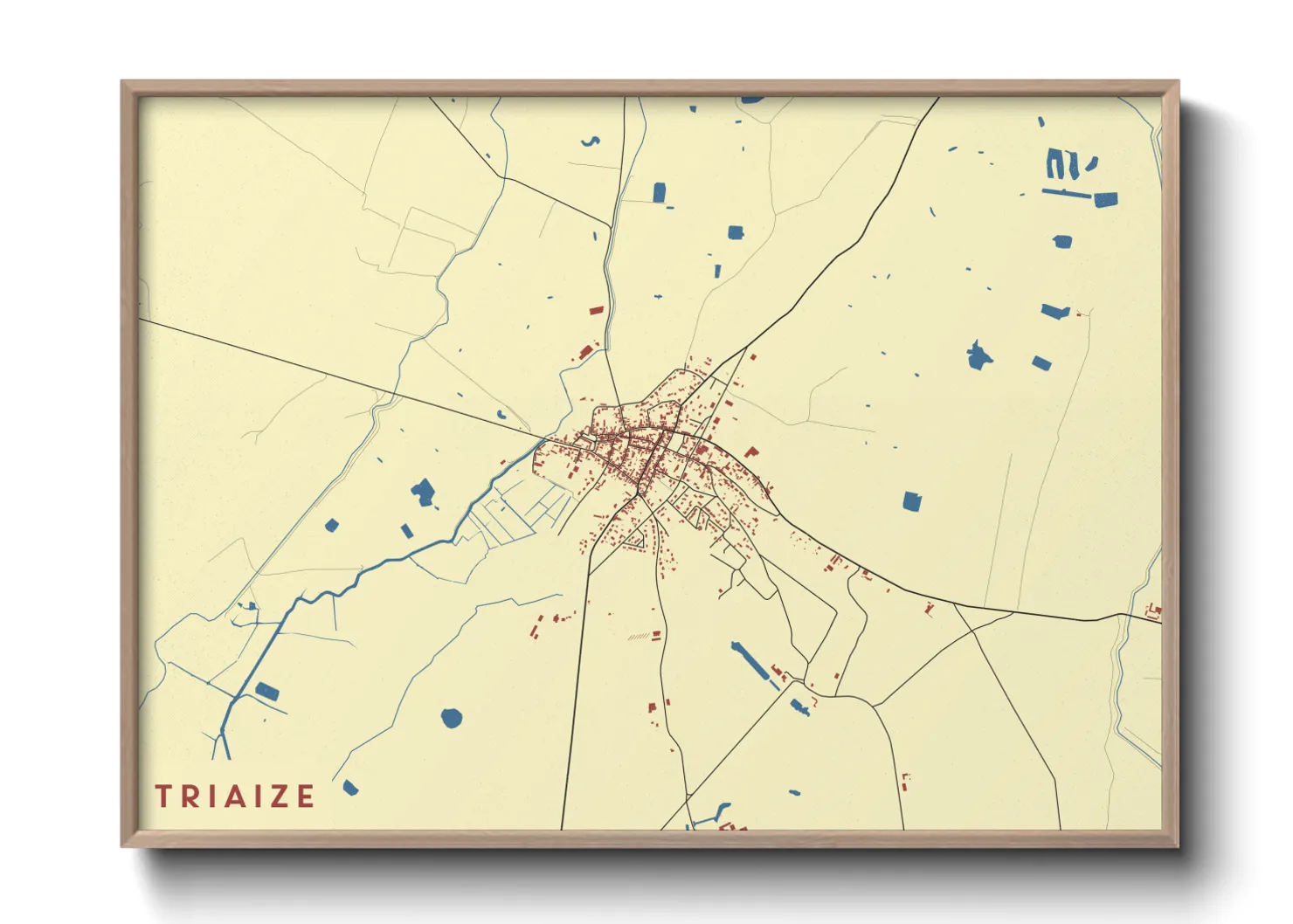 Une affiche de carte sur Triaize