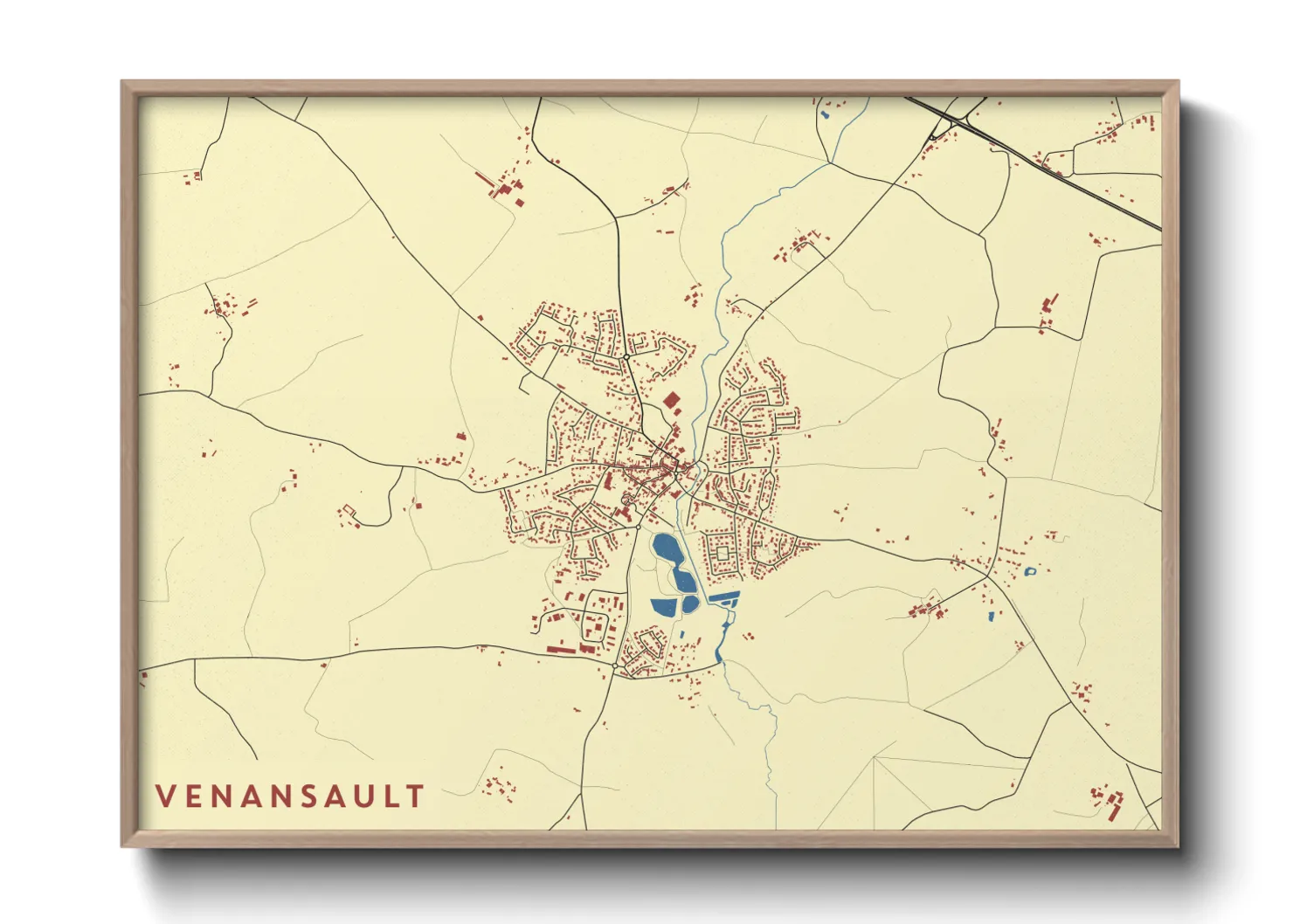 Une affiche de carte sur Venansault