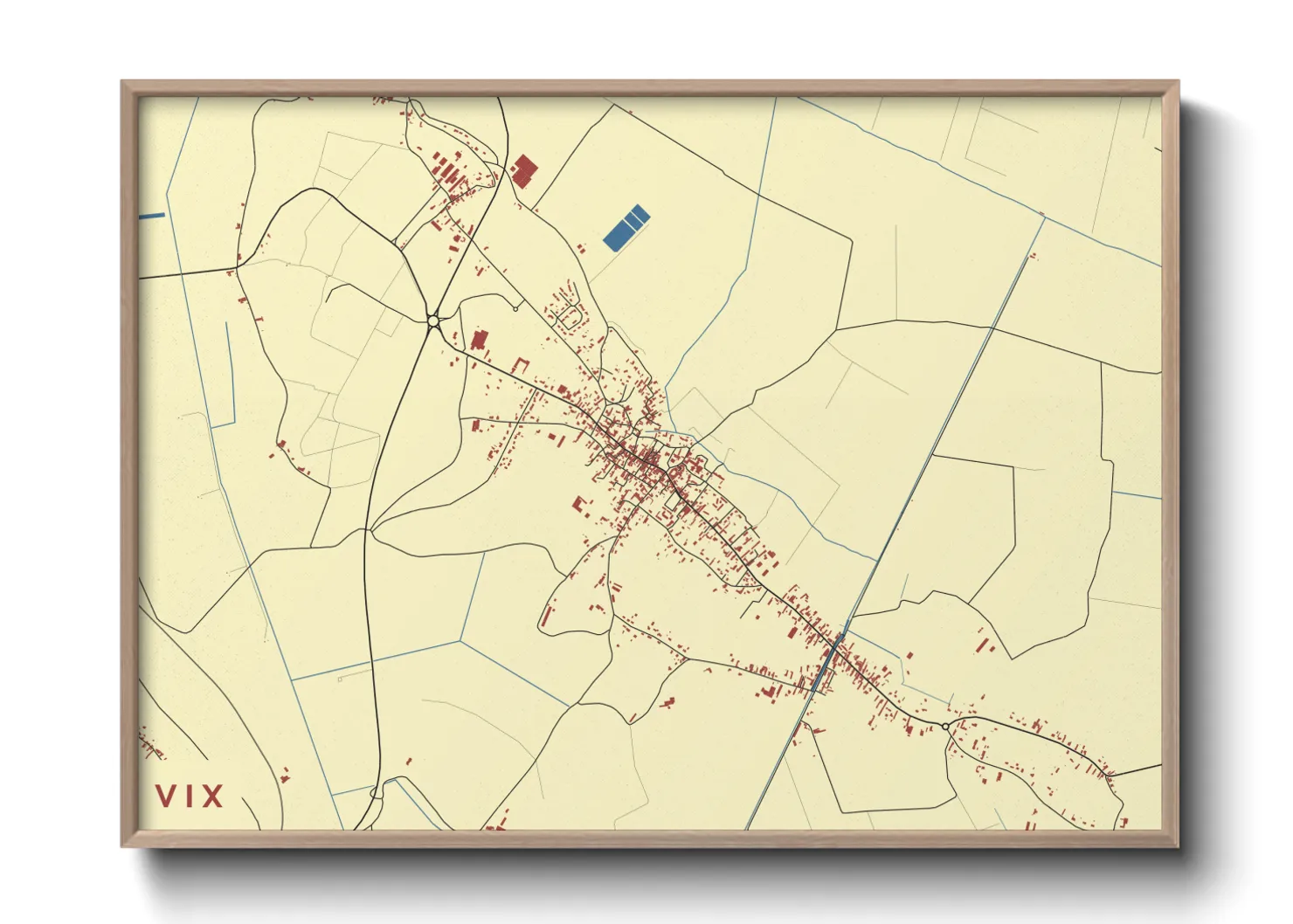 Une affiche de carte sur Vix
