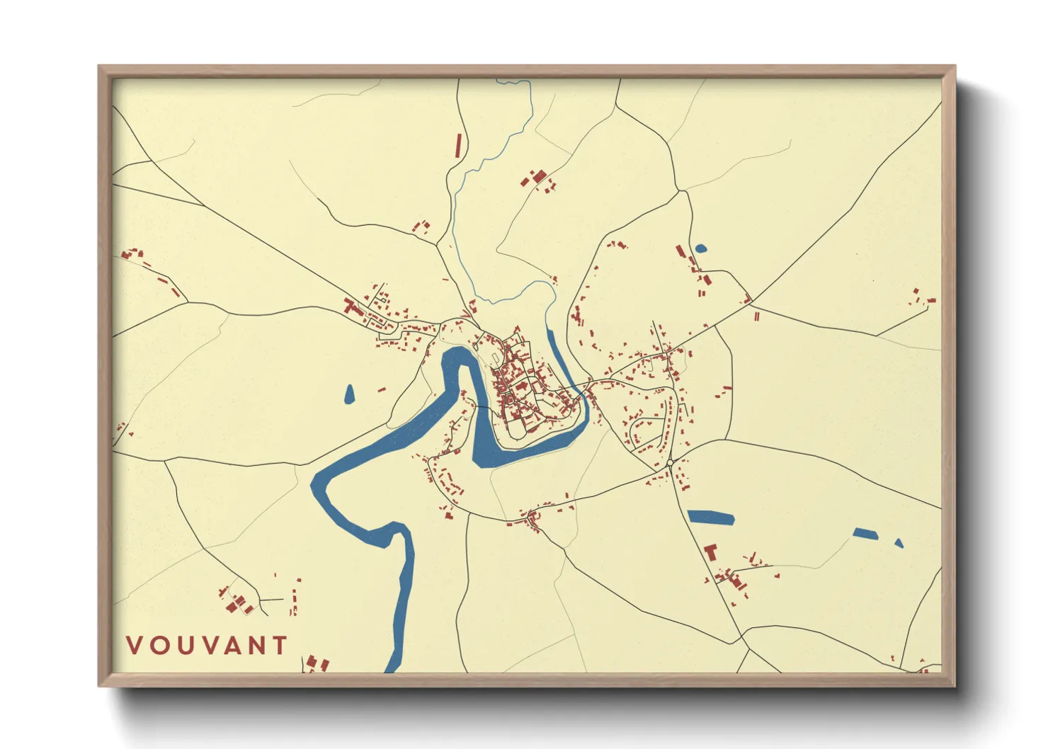 Une affiche de carte sur Vouvant